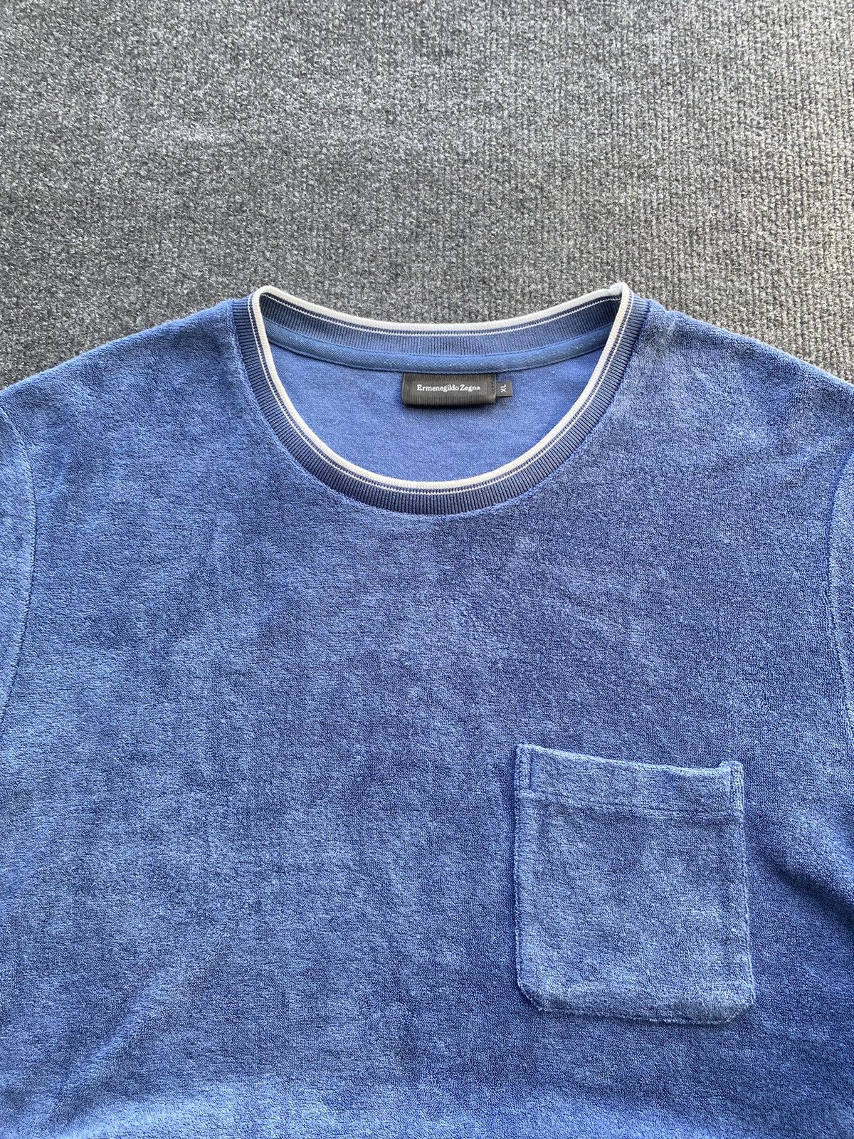 Ermenegildo Zegna 🔥Designer Luxury Ermenegildo Zegna Blue mens t shirt xl Size US XL / EU 56 / 4 - 2 Thumbnail