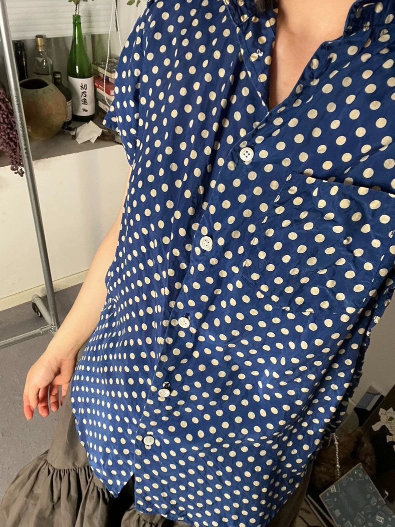 Junya Watanabe Junya Watanabe Blue Polka Dot Short Sleeve Shirt Size US M / EU 48-50 / 2 - 4 Thumbnail