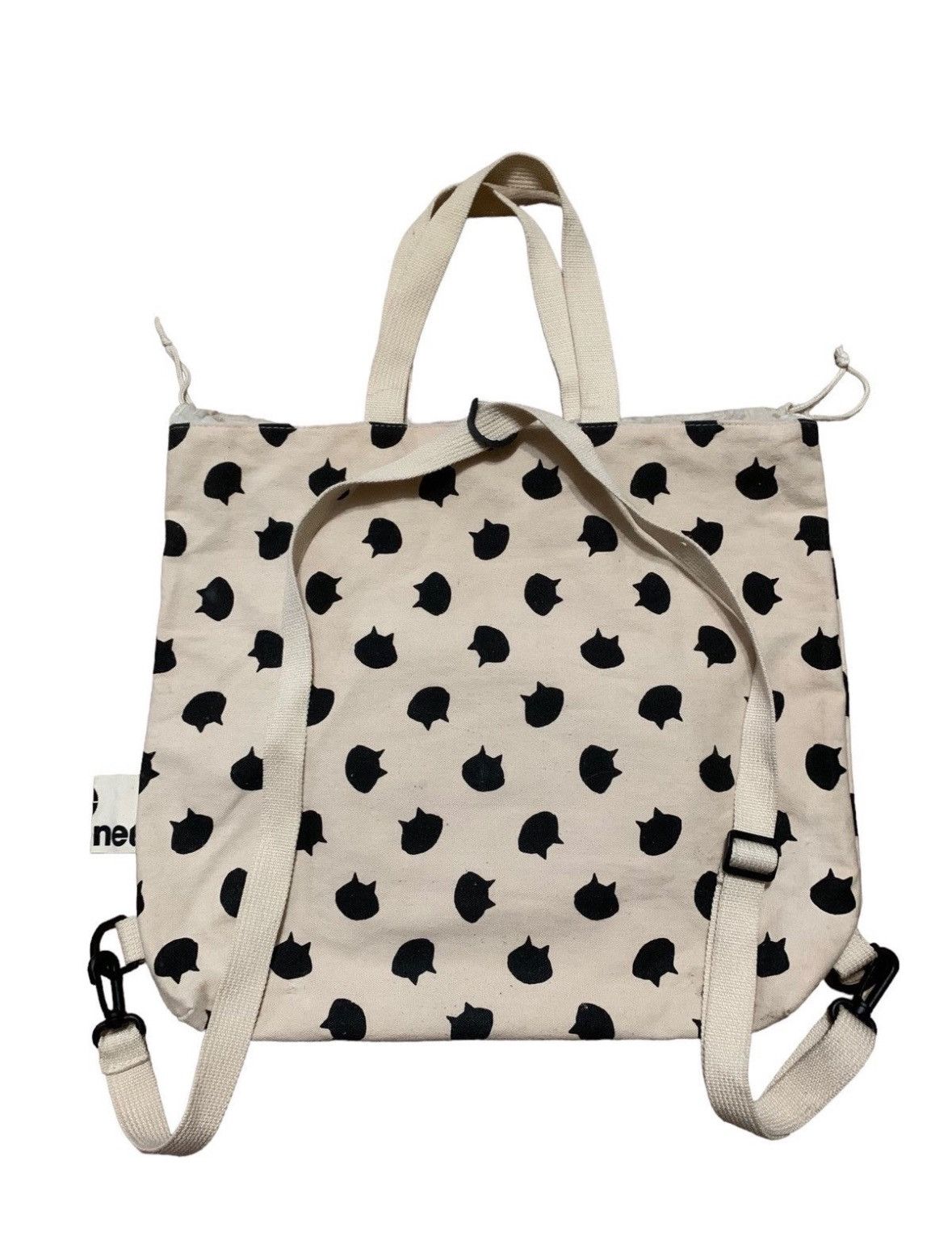 Issey Miyake × Ne-Net OG Ne-Net Issey Miyake Cat Nya Polkadot Tote Rucksack Bag Size ONE SIZE - 3 Thumbnail