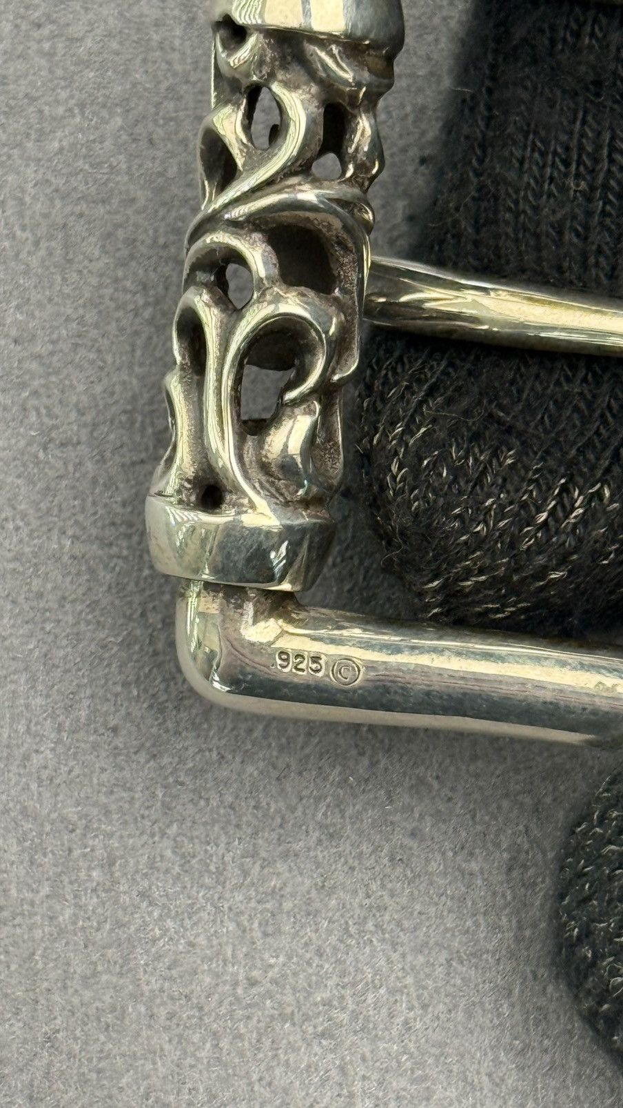 Chrome Hearts Chrome Hearts Black Leather Roller Belt RARE Size 36 Size 36 - 10 Thumbnail