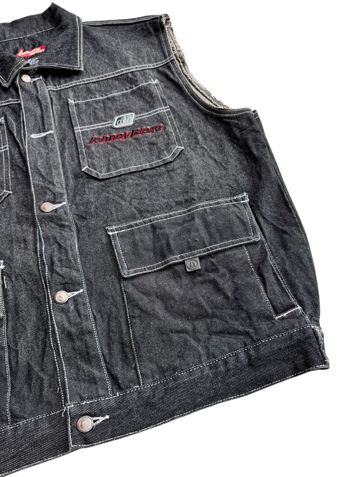 JNCO Vintage Johnny Blazer Sleeve Less Embroidery Jacket Size US L / EU 52-54 / 3 - 3 Thumbnail