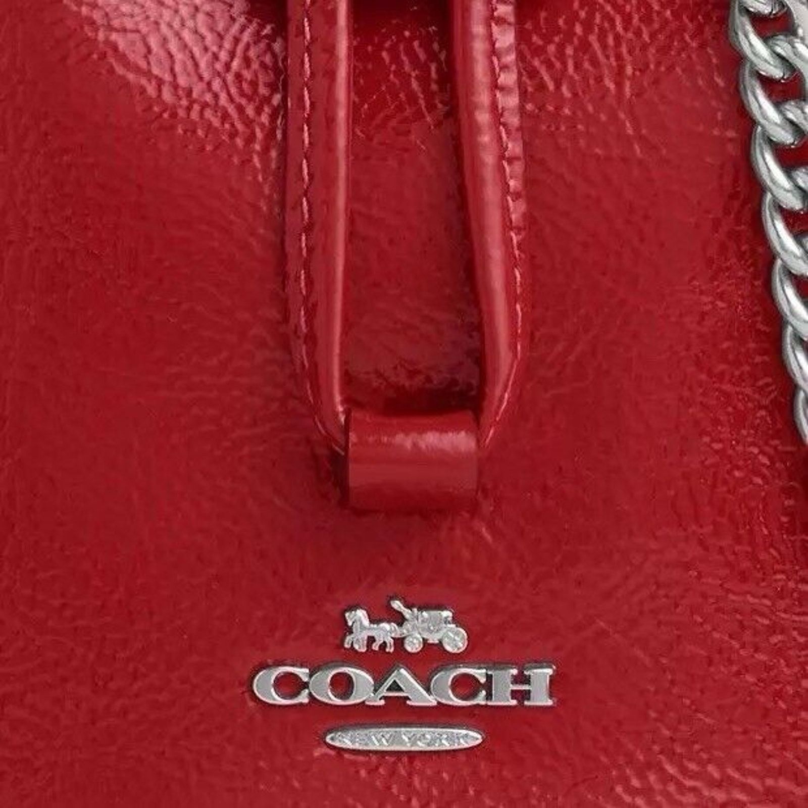 Coach NWT Coach Drawstring Wristlet Pouch Bag Patent Leather CZ028 Size ONE SIZE - 9 Thumbnail
