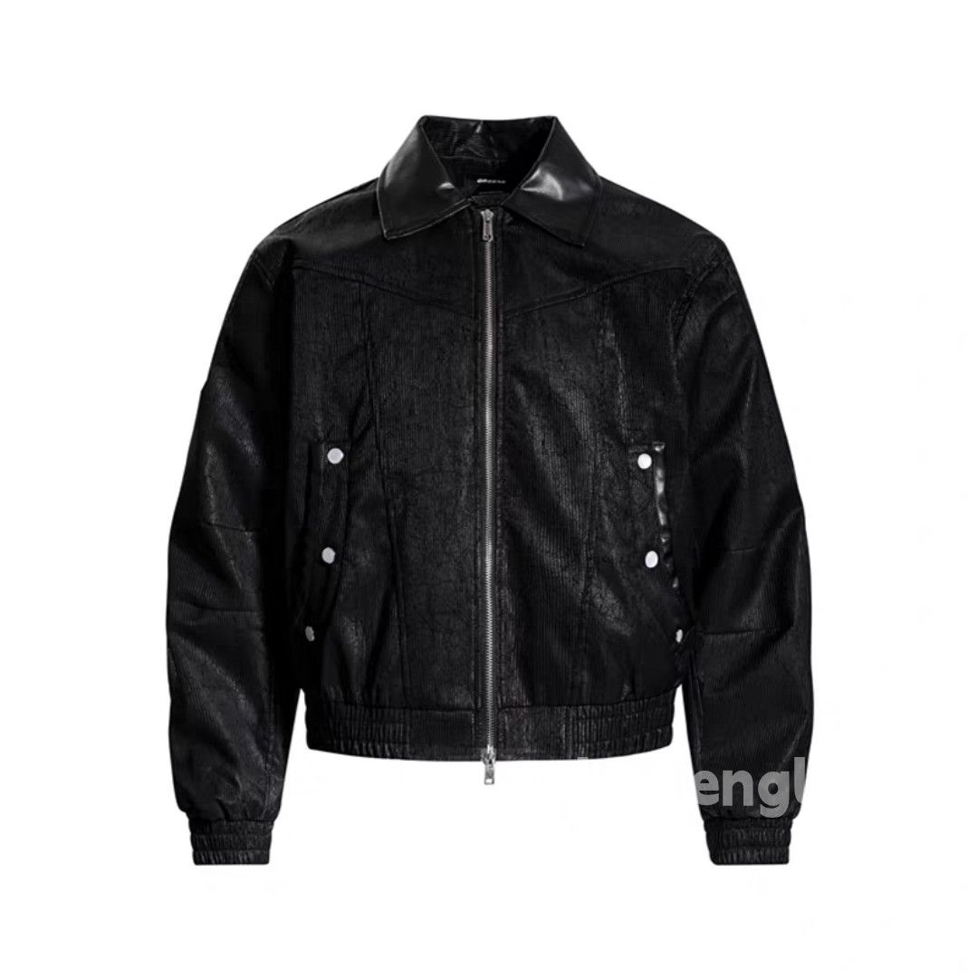 Vintage Utility pu outdoor sports punk grunge hiphop bomber jacket Size US L / EU 52-54 / 3 - 2 Thumbnail