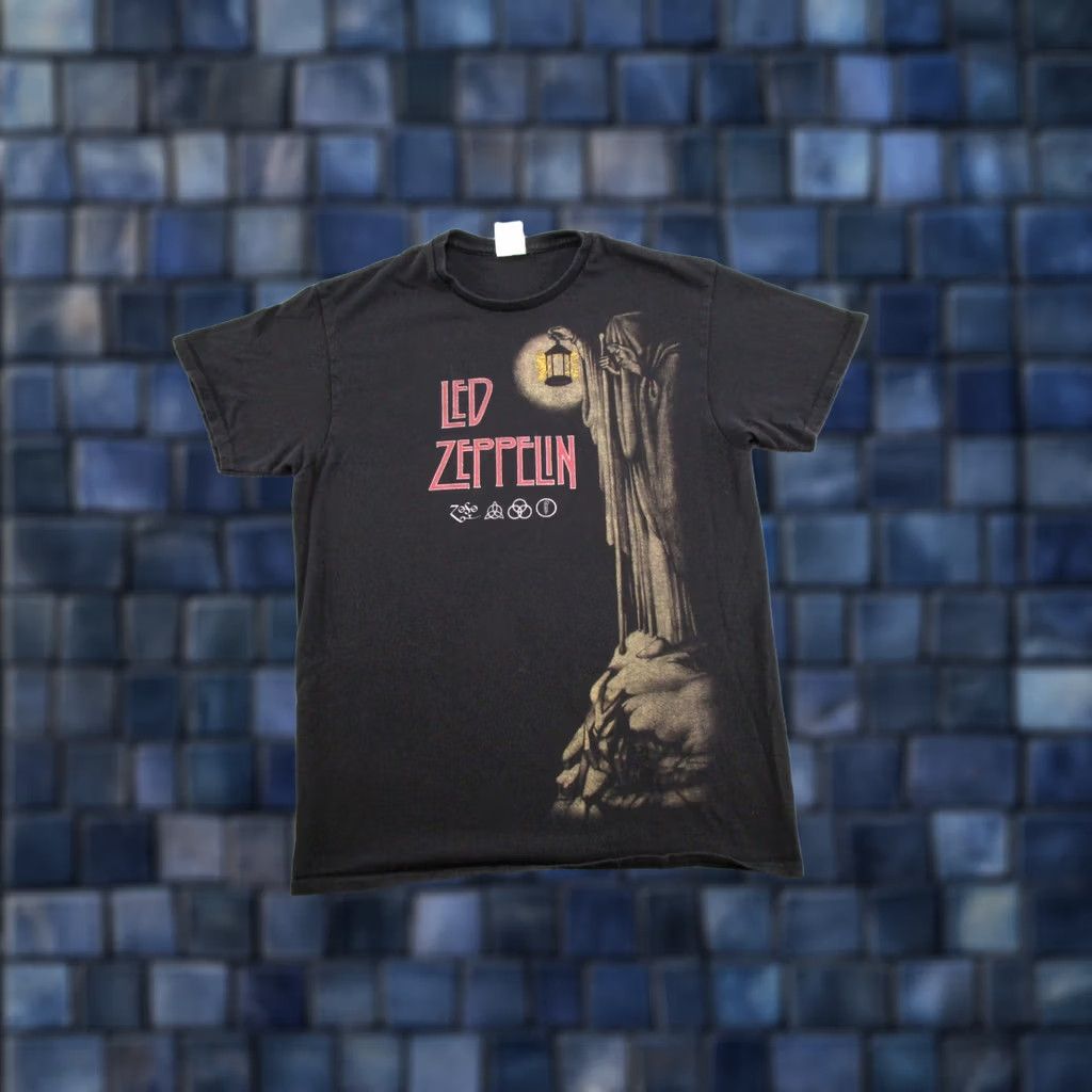 Delta VINTAGE Led Zeppelin Band Tour Music Graphic T-Shirt Mens M Black Delta Shirt Size US M / EU 48-50 / 2 - 1 Thumbnail