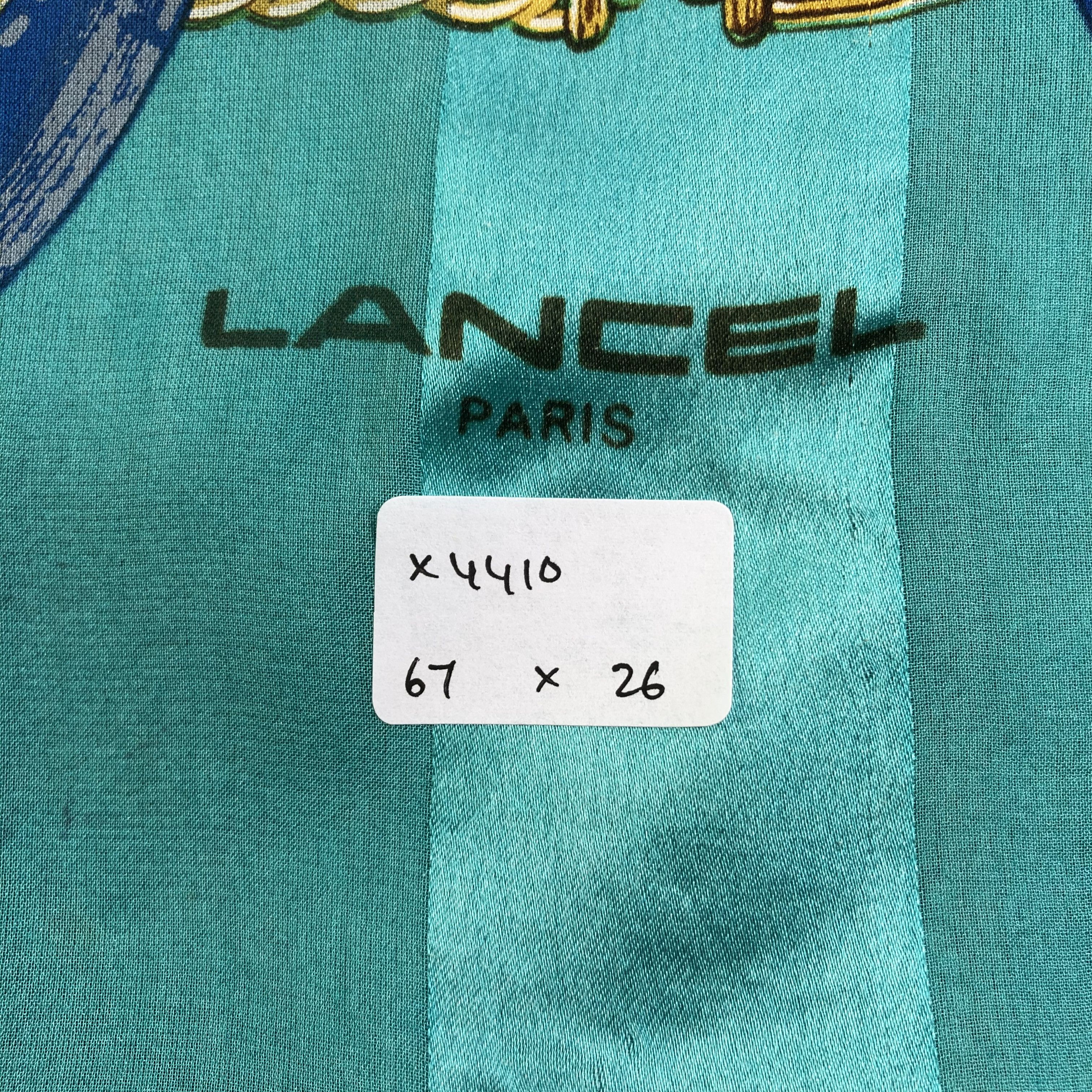 Lancel × Vintage Vintage Lancel Silk Scarf Size ONE SIZE - 7 Thumbnail