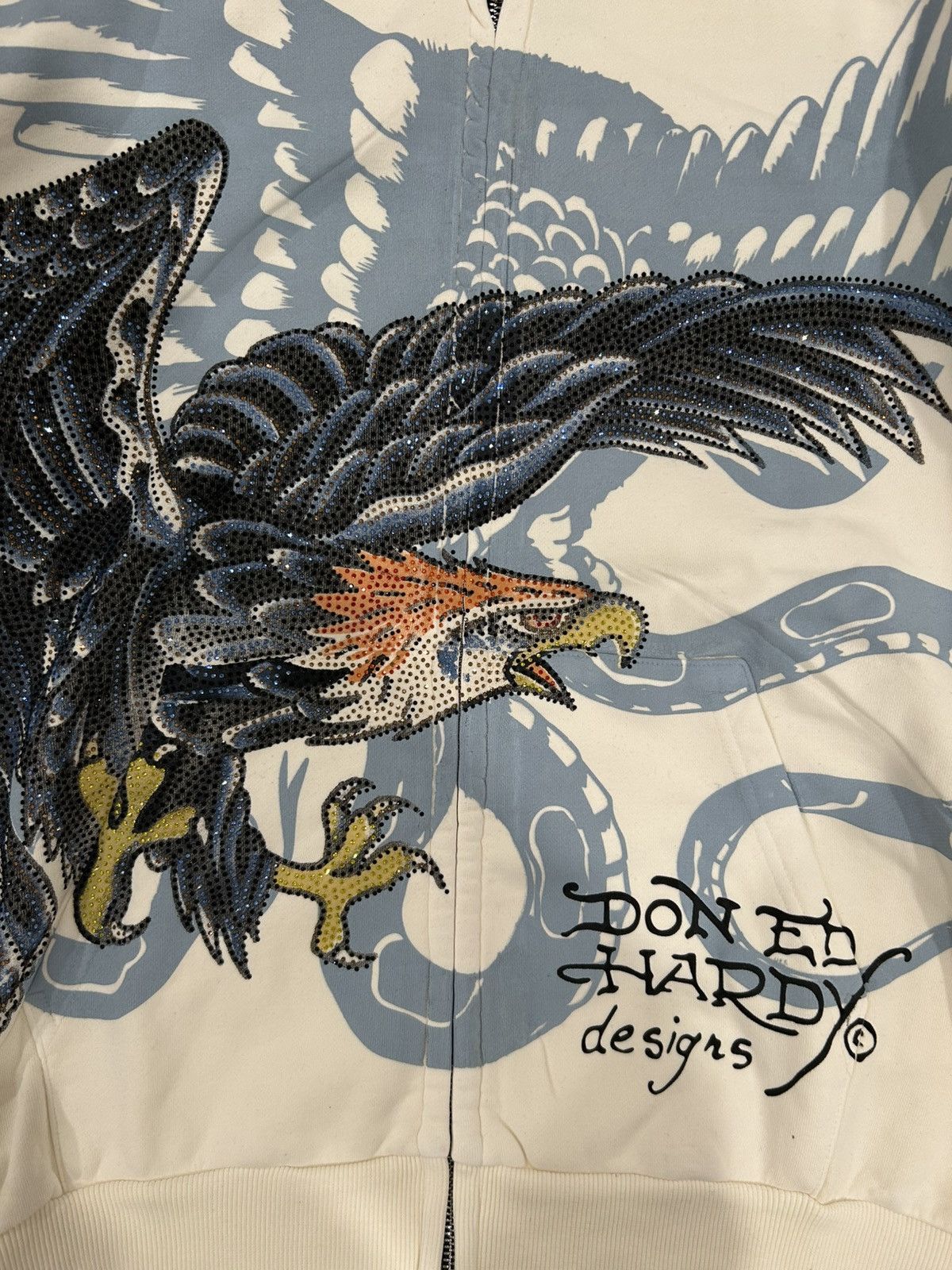 Ed Hardy Ed Hardy MGK Eagle Zip Hoodie Sweatshirt Y2K ComplexCon Size US L / EU 52-54 / 3 - 3 Thumbnail
