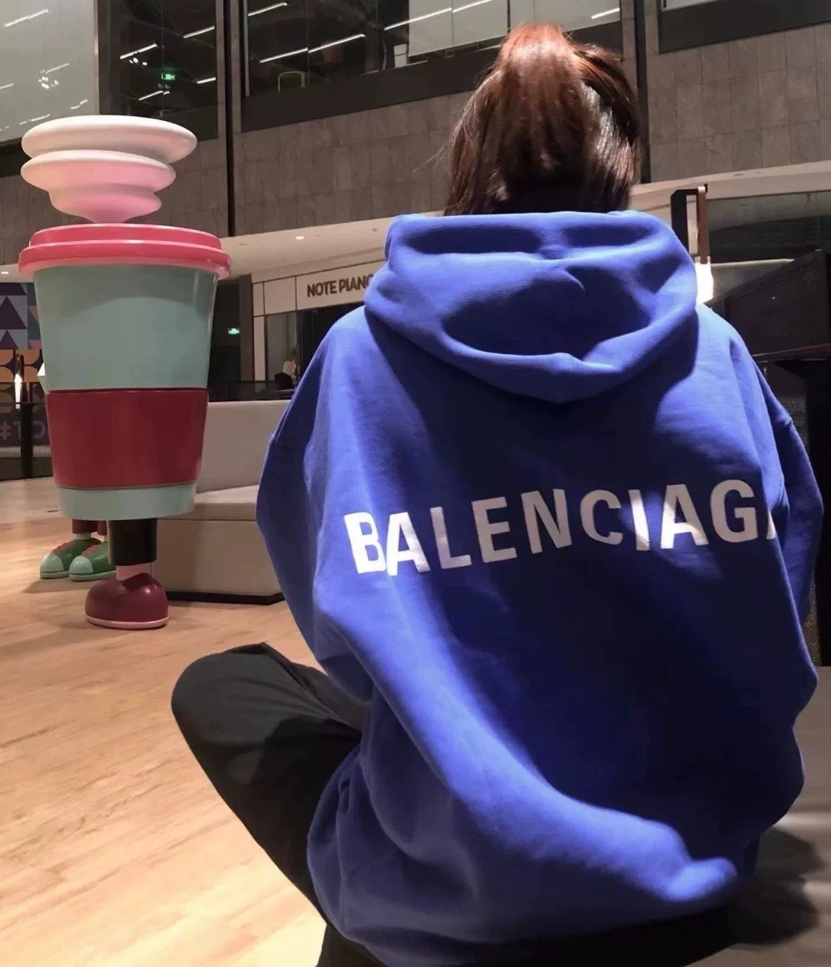 Balenciaga Balenciaga Klein Blue Hoodie Size US M / EU 48-50 / 2 - 1 Thumbnail