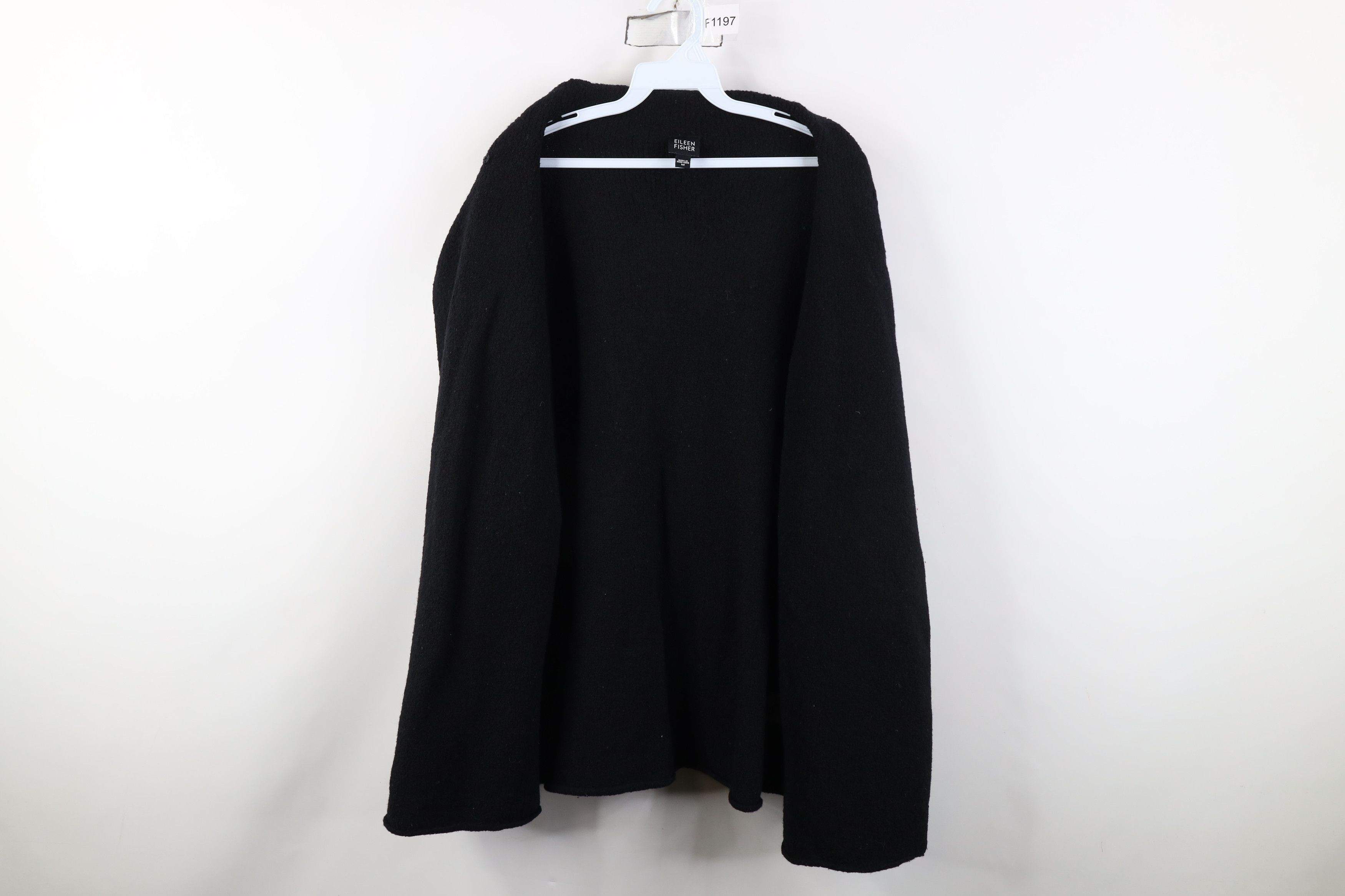 Eileen Fisher Eileen Fisher Wool Collared Top Button Sweater Jacket Black Size M / US 6-8 / IT 42-44 - 10 Thumbnail