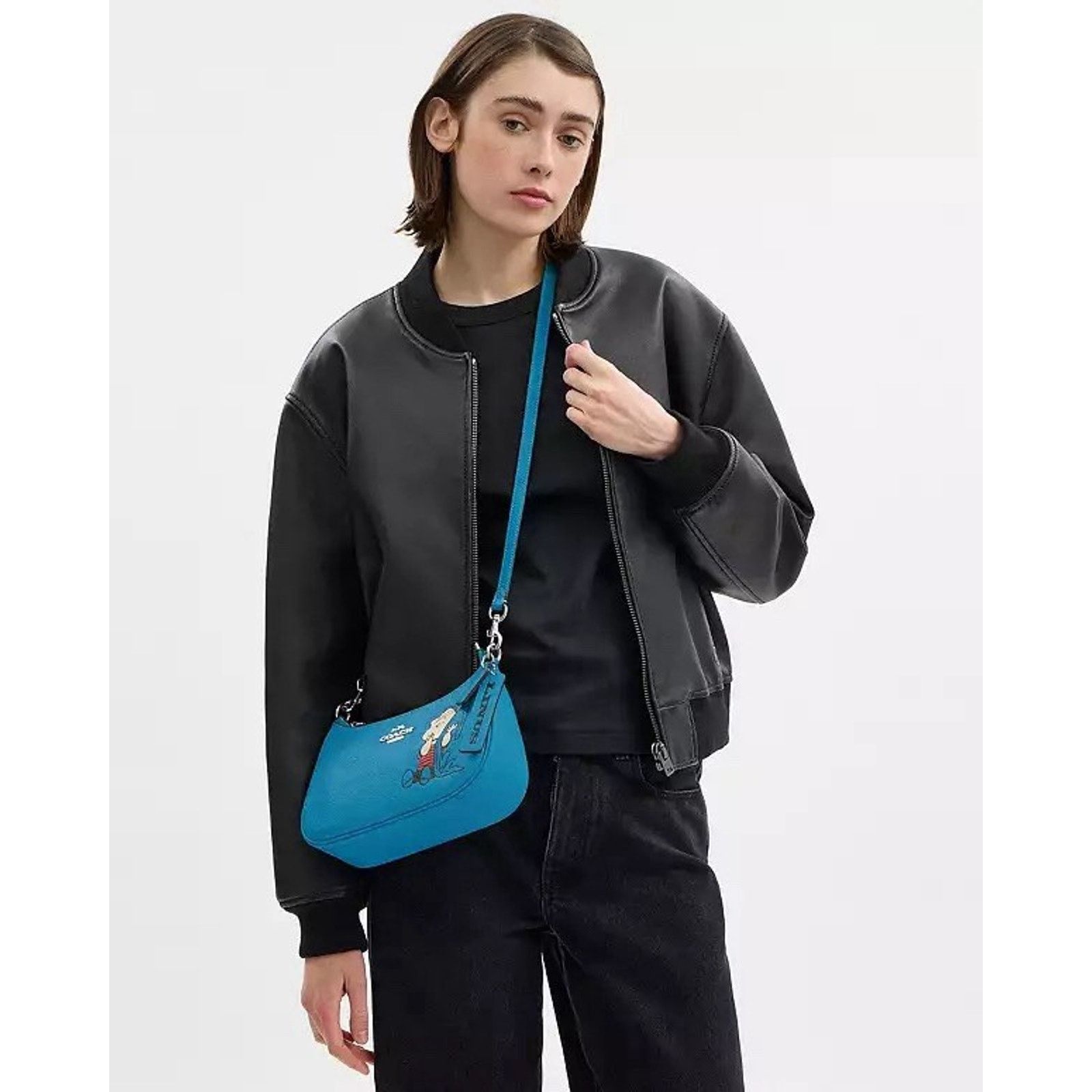 Coach NWT Coach X Peanuts Teri Bag Linus Parrot Blue CBM31 Size ONE SIZE - 7 Thumbnail