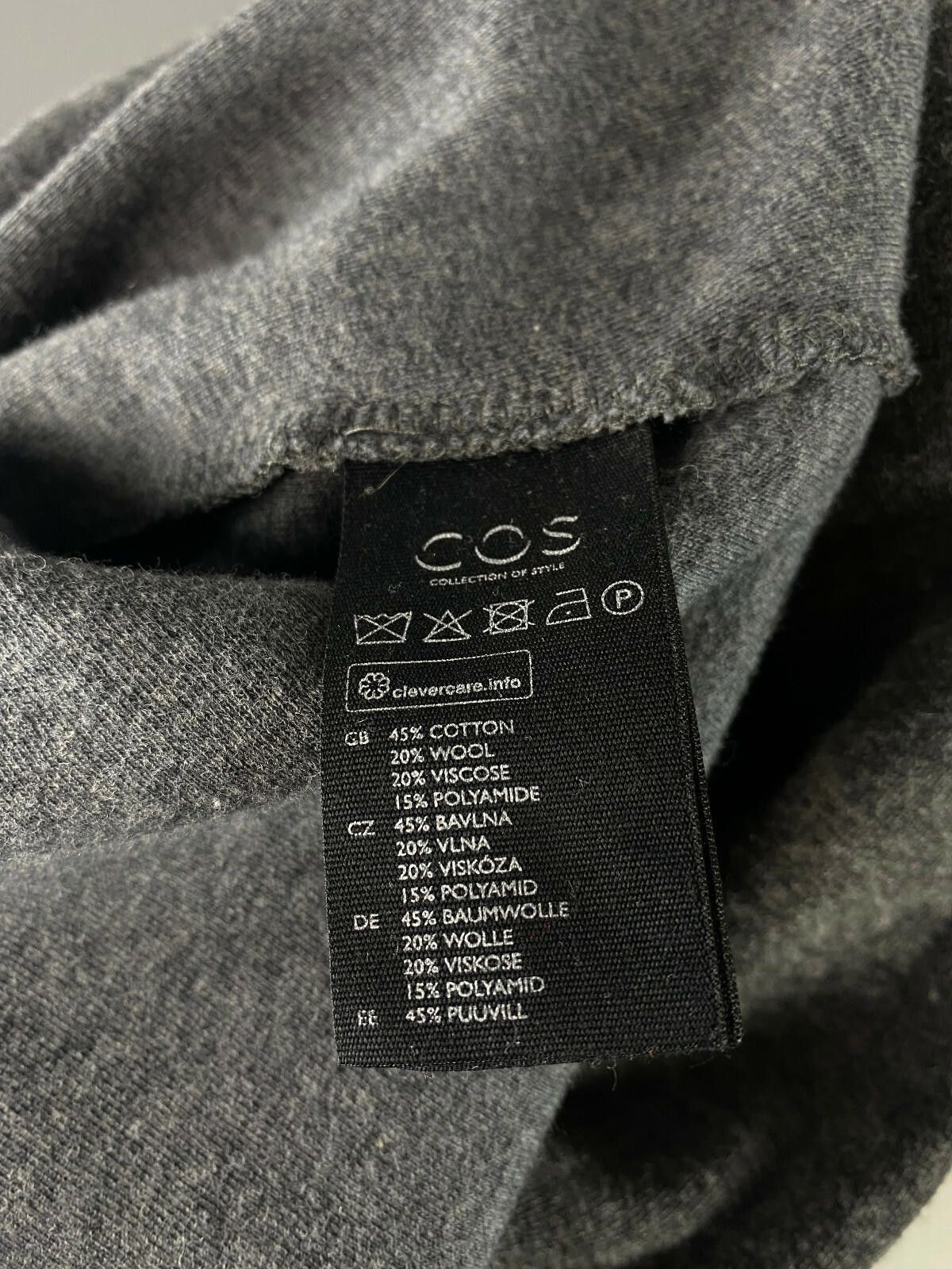 Cos Ladies Cos Gray Wool Short Sleeve Sweater Midi Dress Size M Size M / US 6-8 / IT 42-44 - 10 Thumbnail