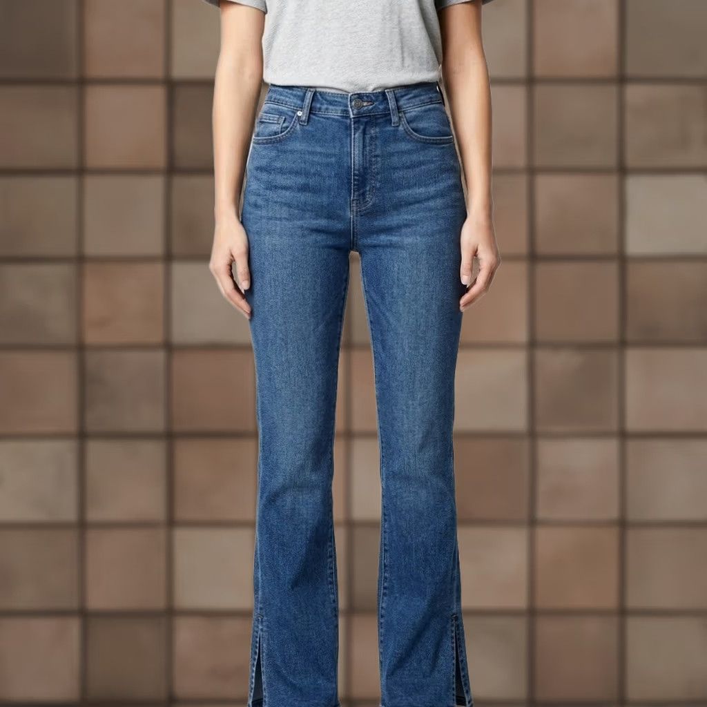 Vintage BLANKNYC x Free People The Hoyt High-Rise Mini Flare Jeans - Blue Size 27" / US 4 / IT 40 - 1 Thumbnail