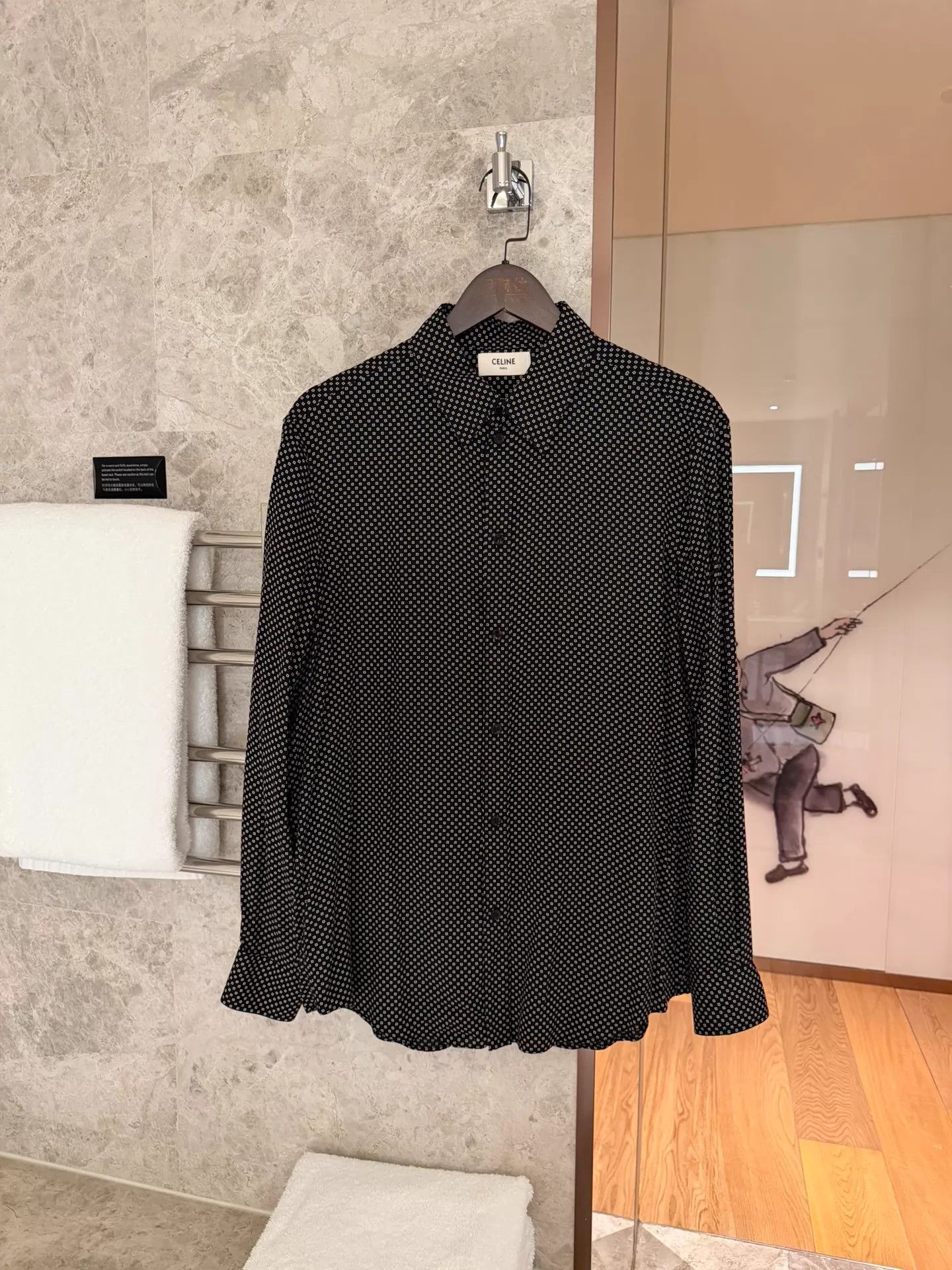 Celine Celine 20FW Block Viscose Pharmacy Collar Shirt Size 41 Size US L / EU 52-54 / 3 - 1 Thumbnail