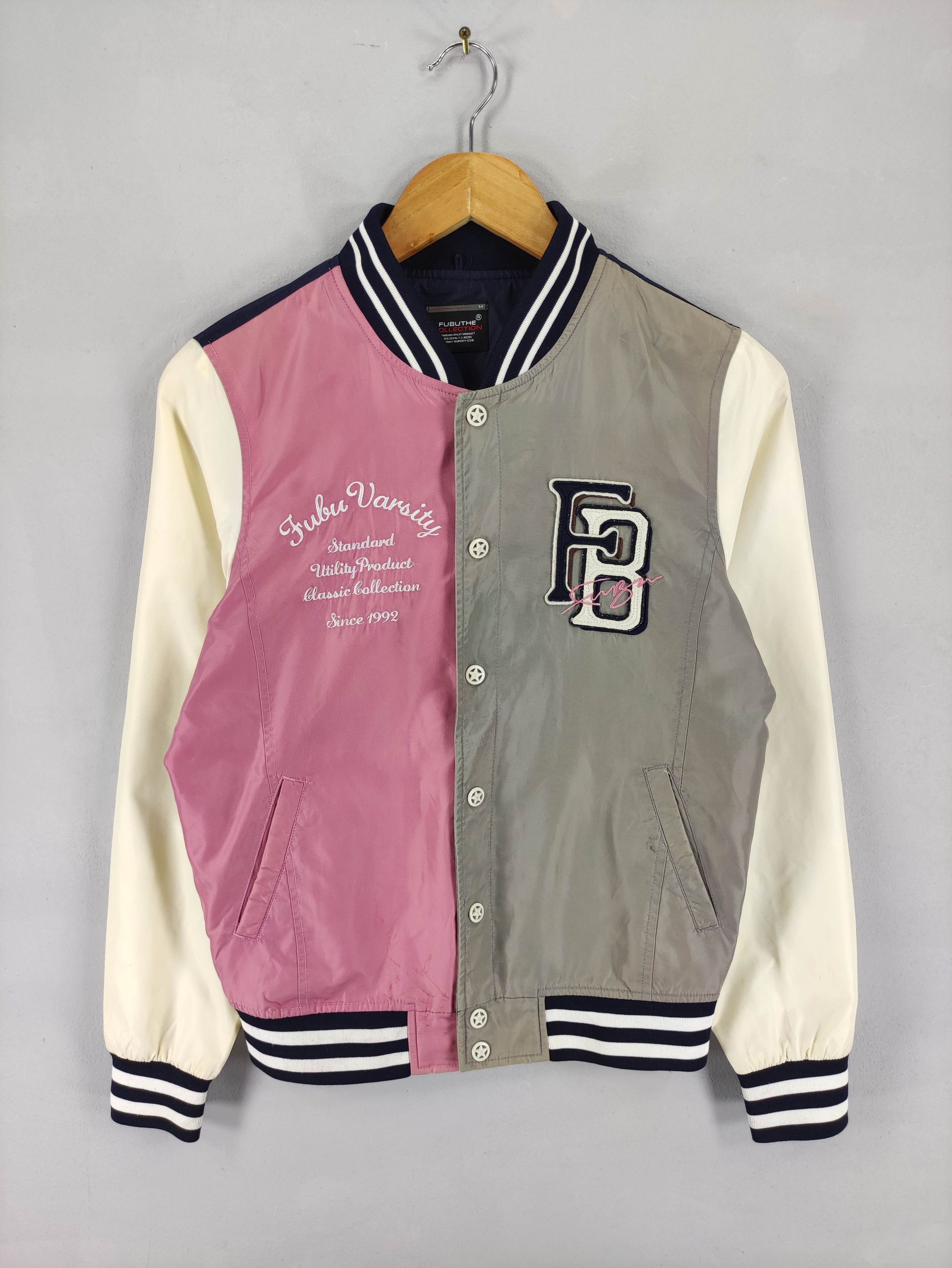 Fubu Vintage Fubu Varsity Jacket Two Tone Colours Snap Button Size US S / EU 44-46 / 1 - 2 Thumbnail