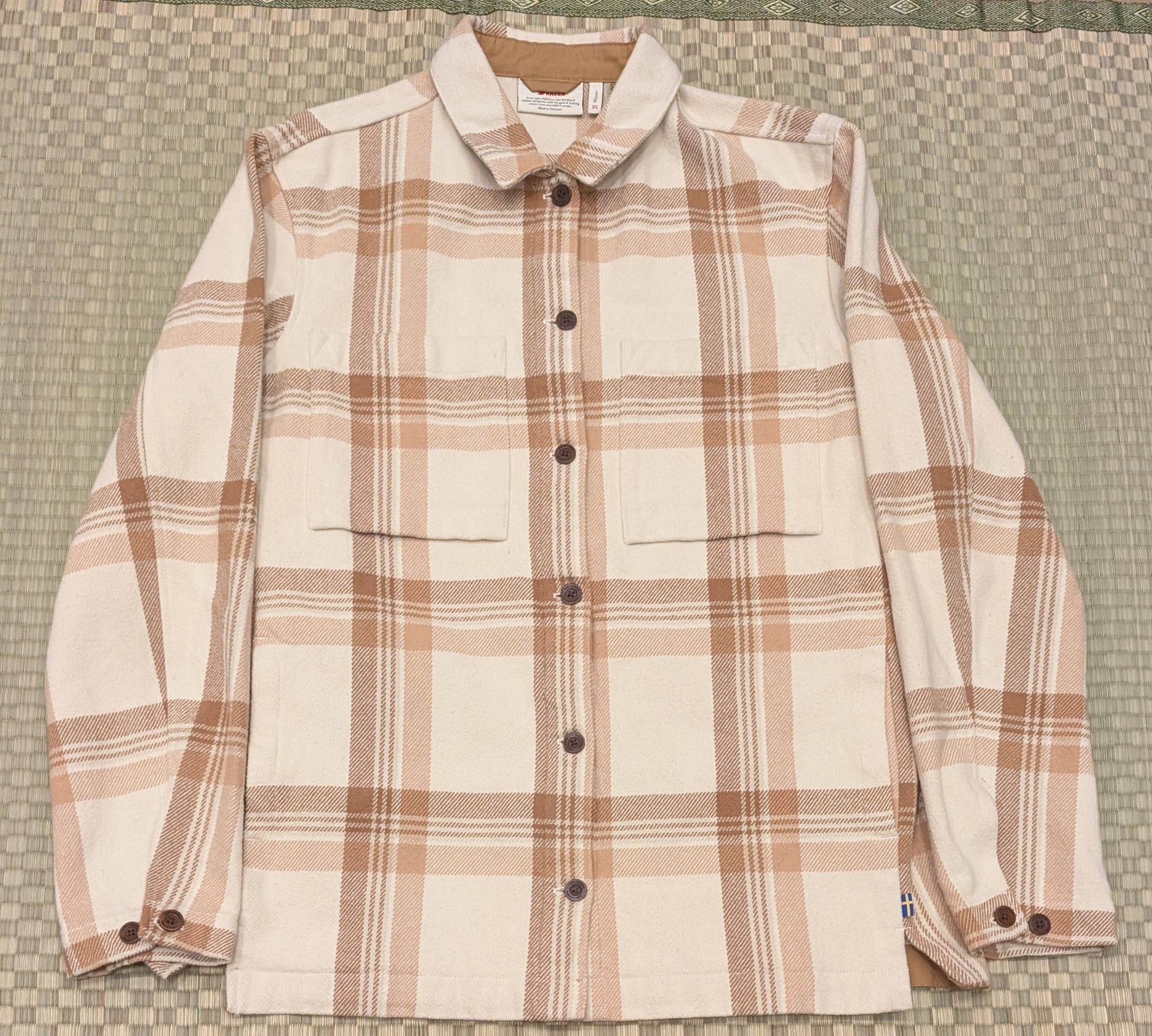 Fjallraven Fjallraven Singi Flannel Overshirt Chalk White Dune Beige Size XS / US 0-2 / IT 36-38 - 1 Thumbnail