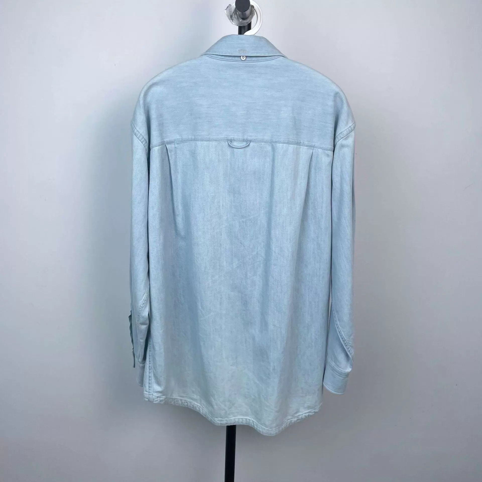 Prada Prada Cotton Shirt Light Blue 36 Size XS / US 0-2 / IT 36-38 - 2 Thumbnail
