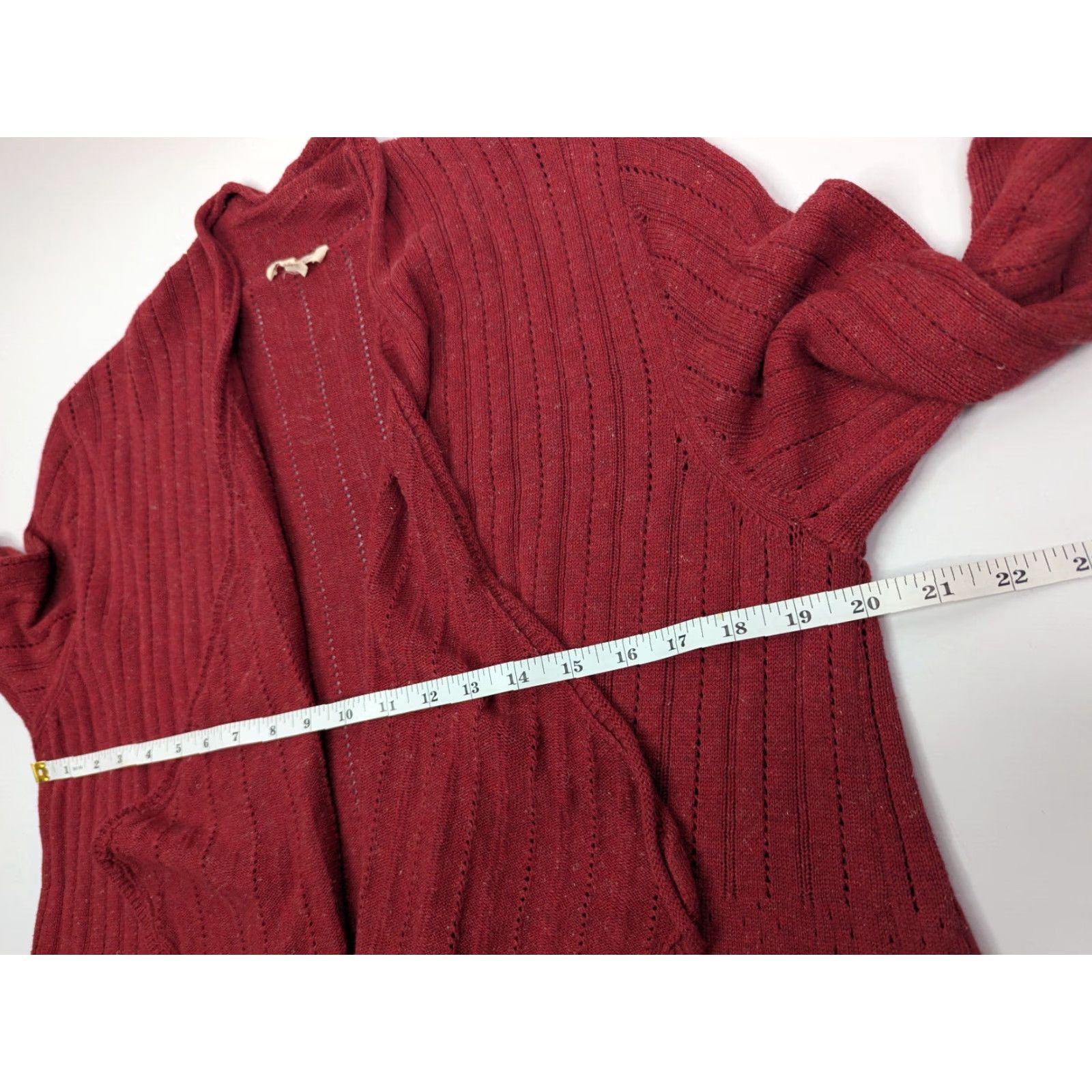 Eileen Fisher Eileen Fisher Cardigan Open Front Long Sleeve Duster Maroon 1X Women Sweater Casual Caprice 1X? Size XL / US 12-14 / IT 48-50 - 5 Thumbnail