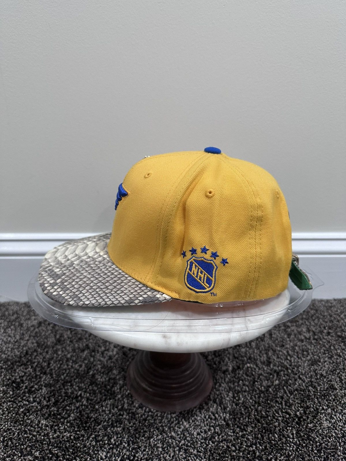 Just Don Just Don x Mitchell & Ness NHL St. Louis Blue Yellow Hat Size ONE SIZE - 4 Thumbnail