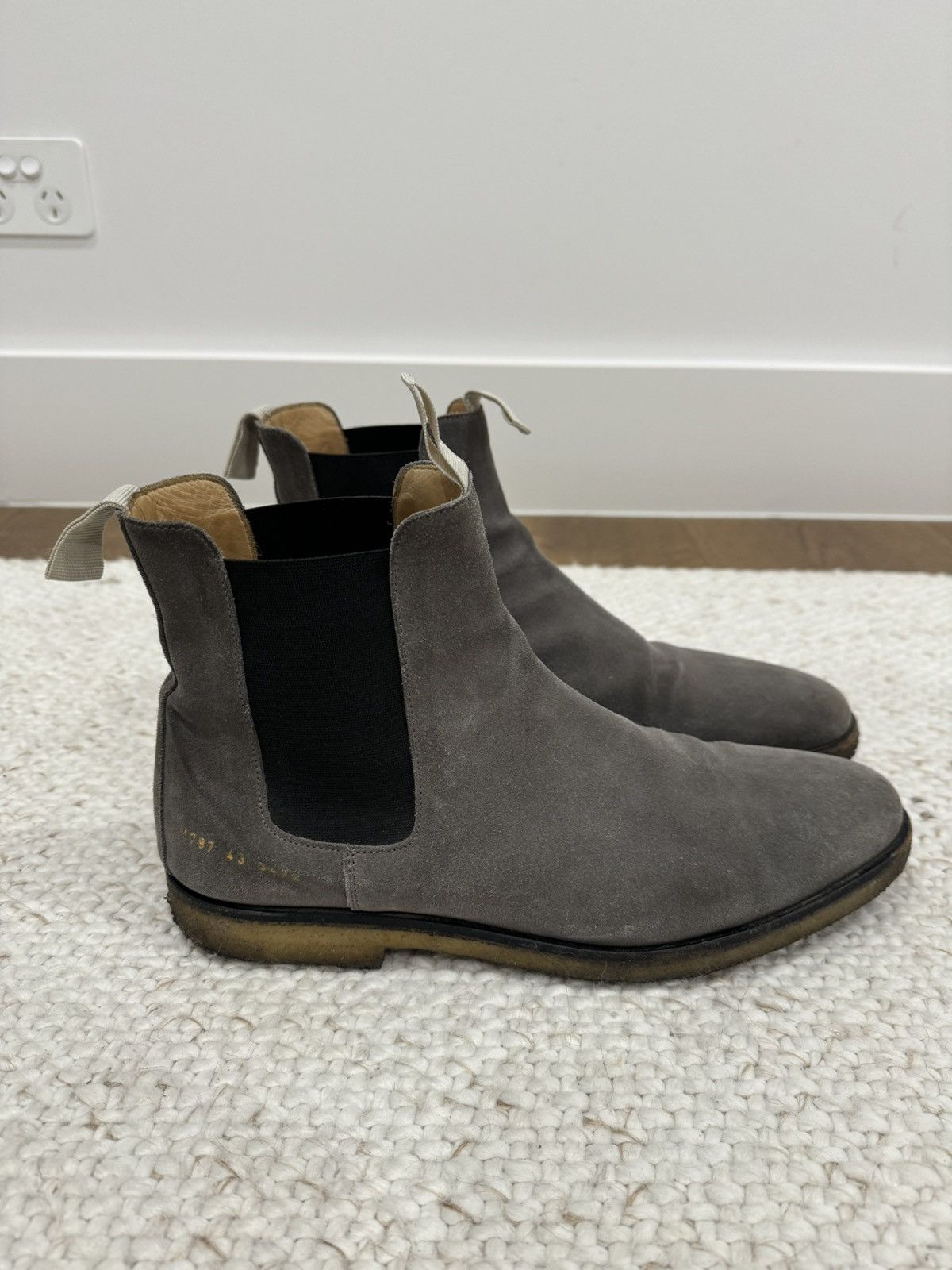 Common Projects Common Projects Chelsea Boots Dark Grey Suede Grailed