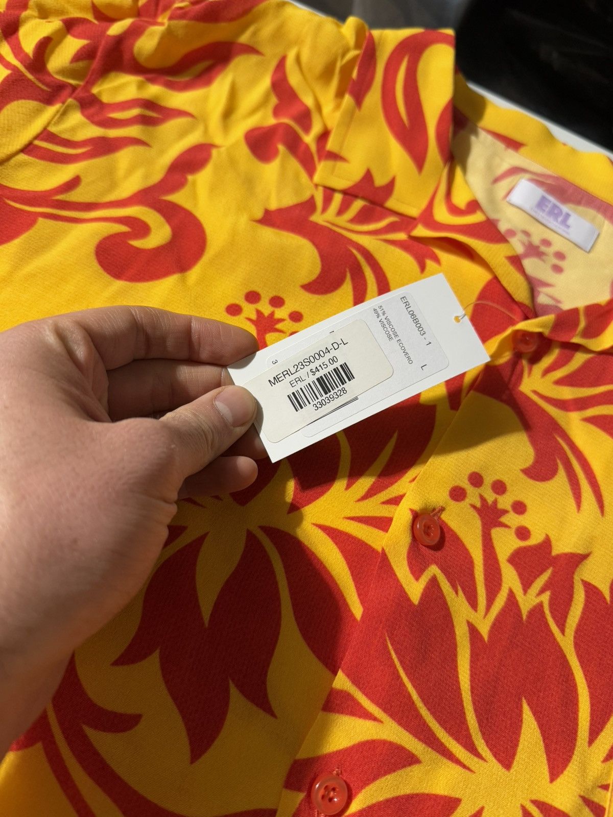 ERL Eco Viscose Tropical Hawaiian Shirt Size US L / EU 52-54 / 3 - 5 Thumbnail
