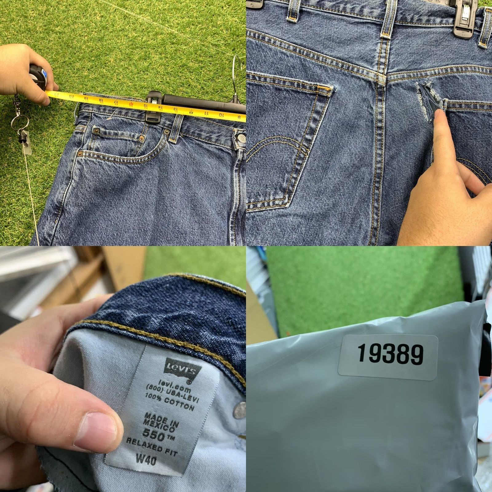 Levi's Levi's Levi's 550 Jean Shorts Mens 40 Denim Baggy Loose 90s Skater Dark Wash Jorts Work Bermuda Size US 40 / EU 56 - 8 Thumbnail