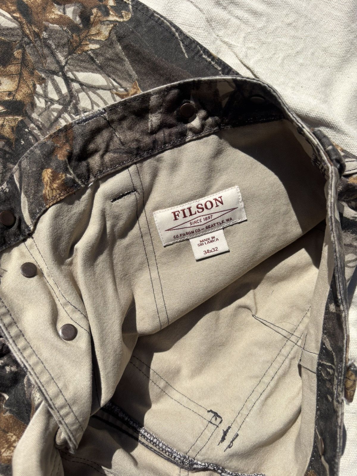 Filson Double Knee real tree 14oz canvas pants Size US 34 / EU 50 - 3 Thumbnail