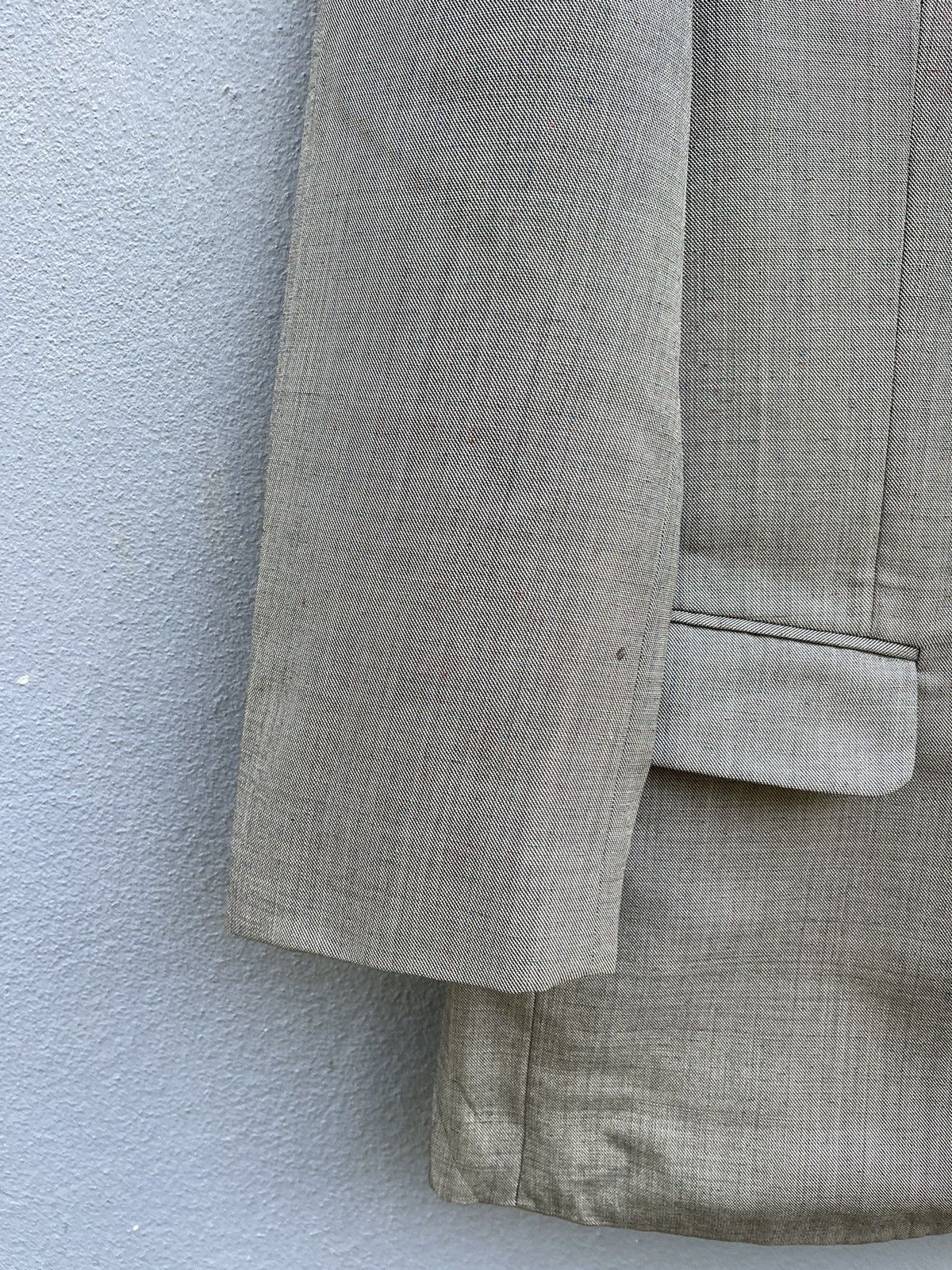 Designer Vintage Valentino World Blazer - Size 46 - Gray Herringbone Size 38L - 8 Thumbnail