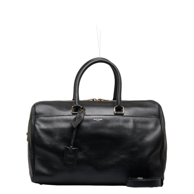 Yves Saint Laurent Duffle 12 Shoulder Bag Black Leather