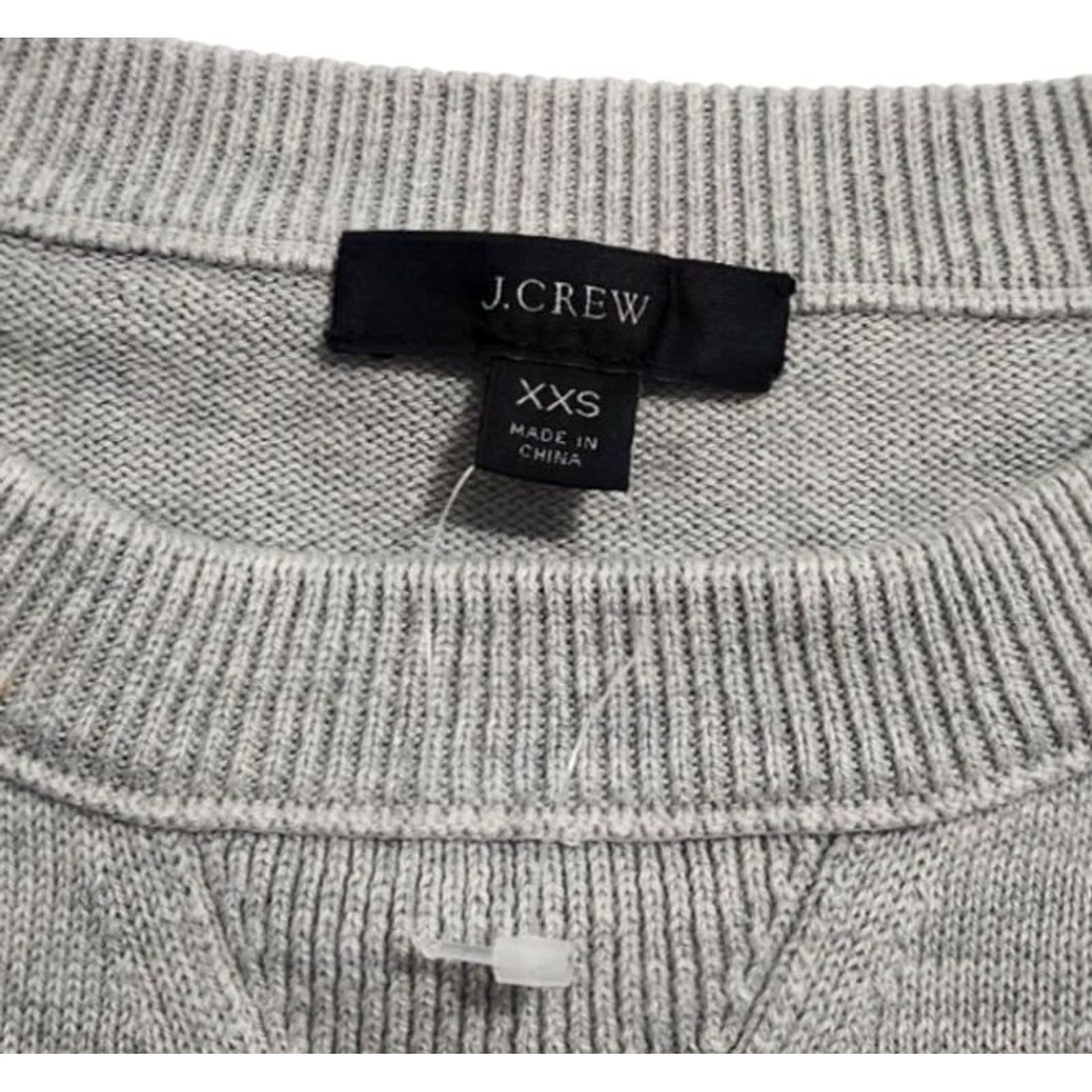 J.Crew J. Crew Womens XXS Cotton Cashmere Sweater Crewneck Pullover Long Sleeve Gray Size XXS / US 00 / IT 34 - 4 Thumbnail