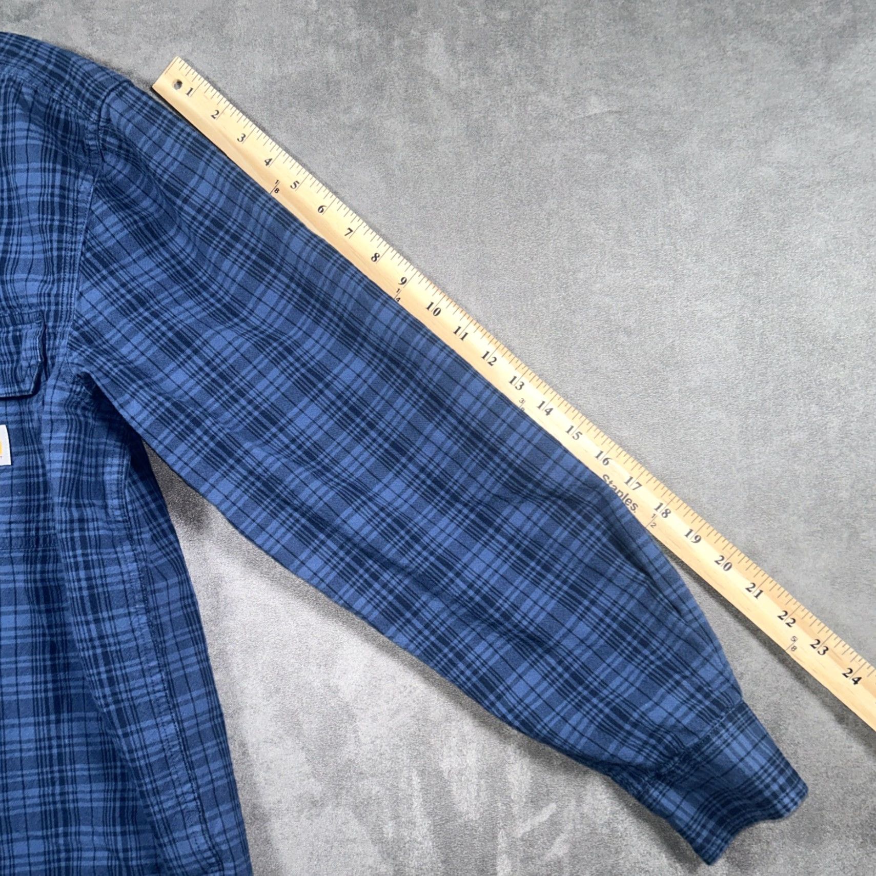 Carhartt Carhartt Shirt Mens M Blue Plaid Relaxed Fit Long Sleeve Button-Down Collared Shirt Size US M / EU 48-50 / 2 - 7 Thumbnail