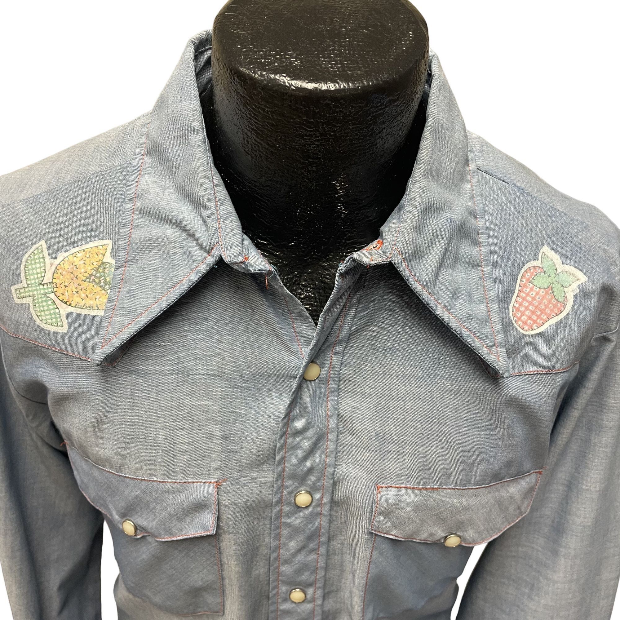 Other Vtg JcPenney BiG MaC Blue Thin CHAMBRAY 50/50 shirt Size US XL / EU 56 / 4 - 3 Thumbnail