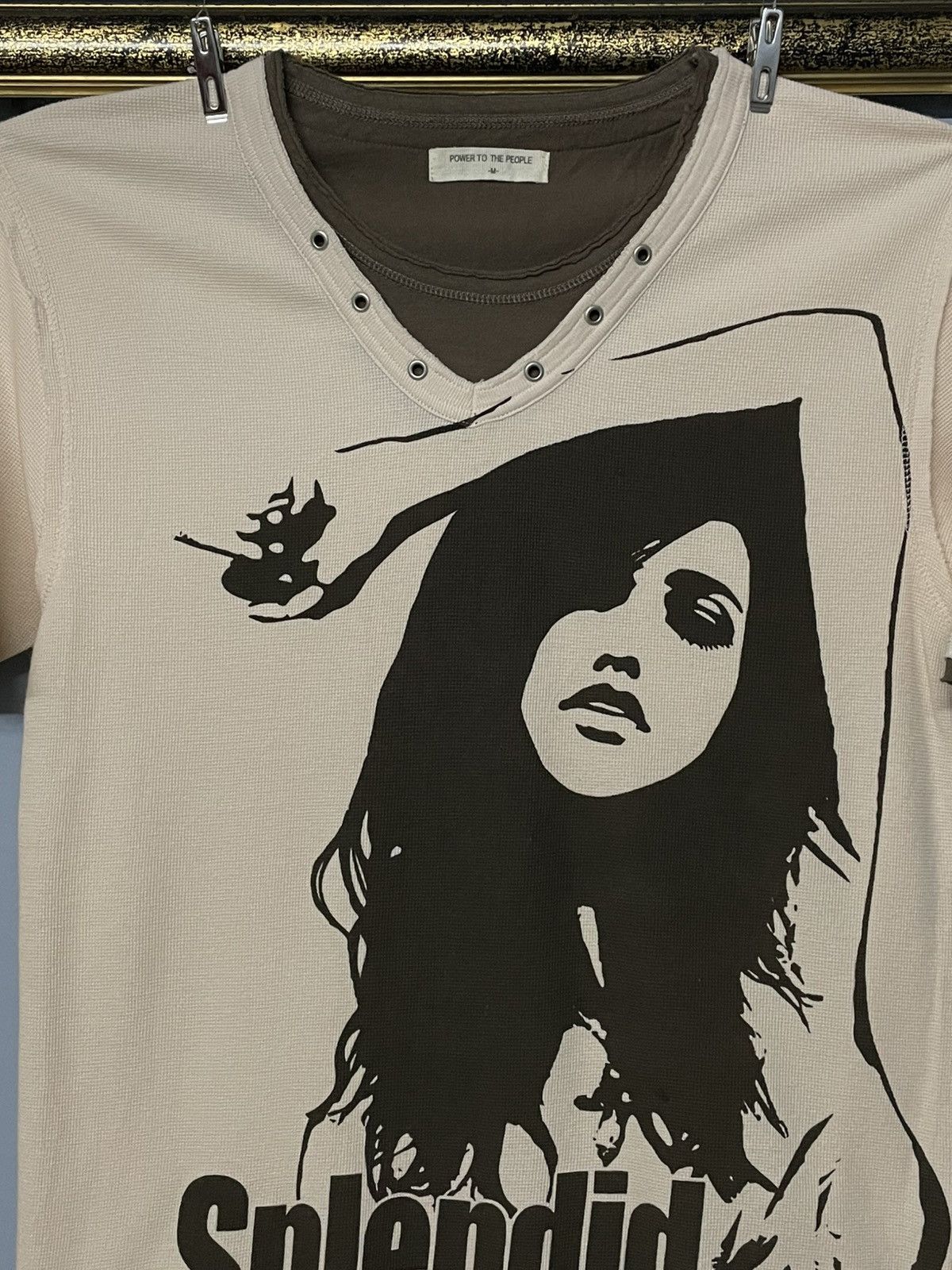 Japanese Brand Vintage 1990s Japan Designer Power To The People Girl Tshirt Size US S / EU 44-46 / 1 - 3 Thumbnail