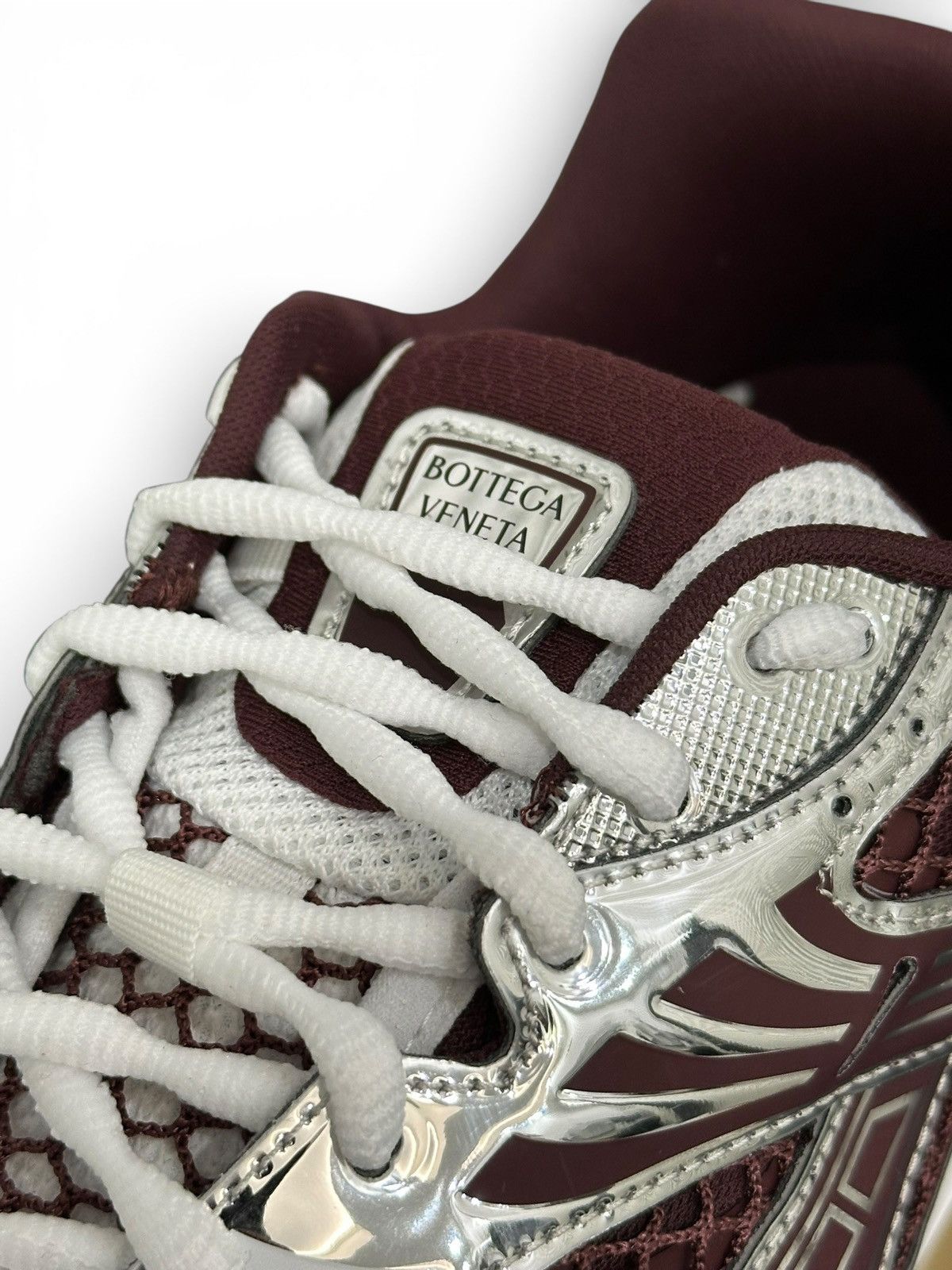 Bottega Veneta Bottega Burgundy Silver Orbits Sneakers Size US 11 / EU 44 - 9 Thumbnail
