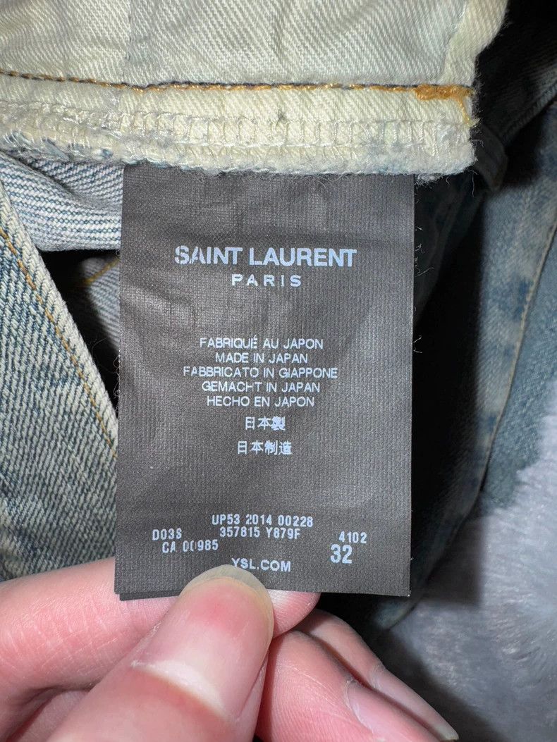 Yves Saint Laurent Saint Laruent14SS Blue Jeans with Cat's Claw Wrecking jeans Size US 32 / EU 48 - 7 Thumbnail