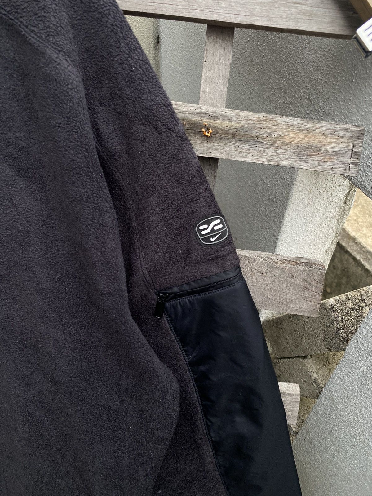 Nike ❗️Oversizes ❗️ Vintage 90s Nike Half Zip Black Fleece Hoodie Size US XXL / EU 58 / 5 - 4 Thumbnail