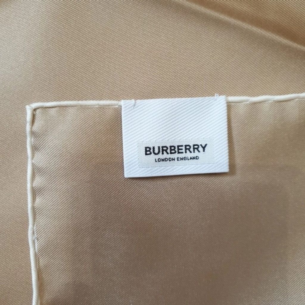 Burberry Burberry Square Silk Shawl - Beige Size ONE SIZE - 4 Thumbnail
