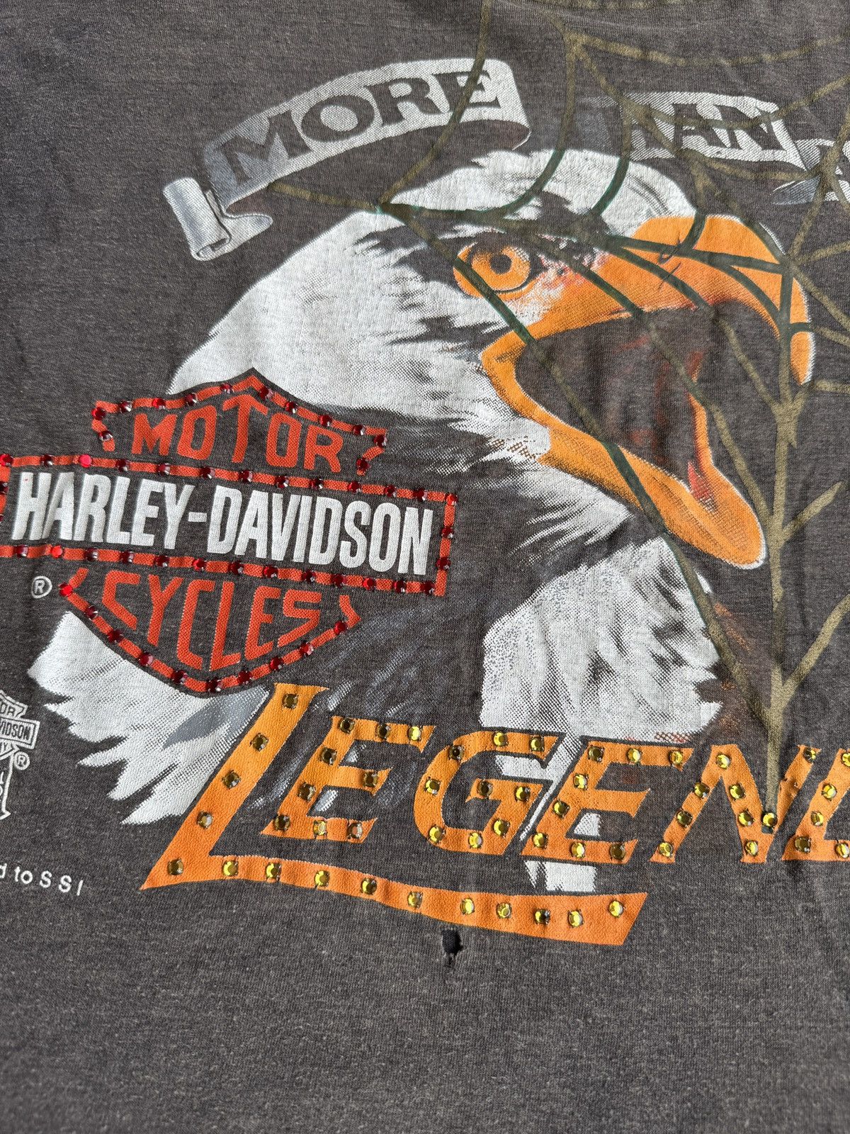 Harley Davidson *RARE* 90s VINTAGE THE GREAT CHINA WALL TGCW Harley tee 1/1 Size L / US 10 / IT 46 - 3 Thumbnail