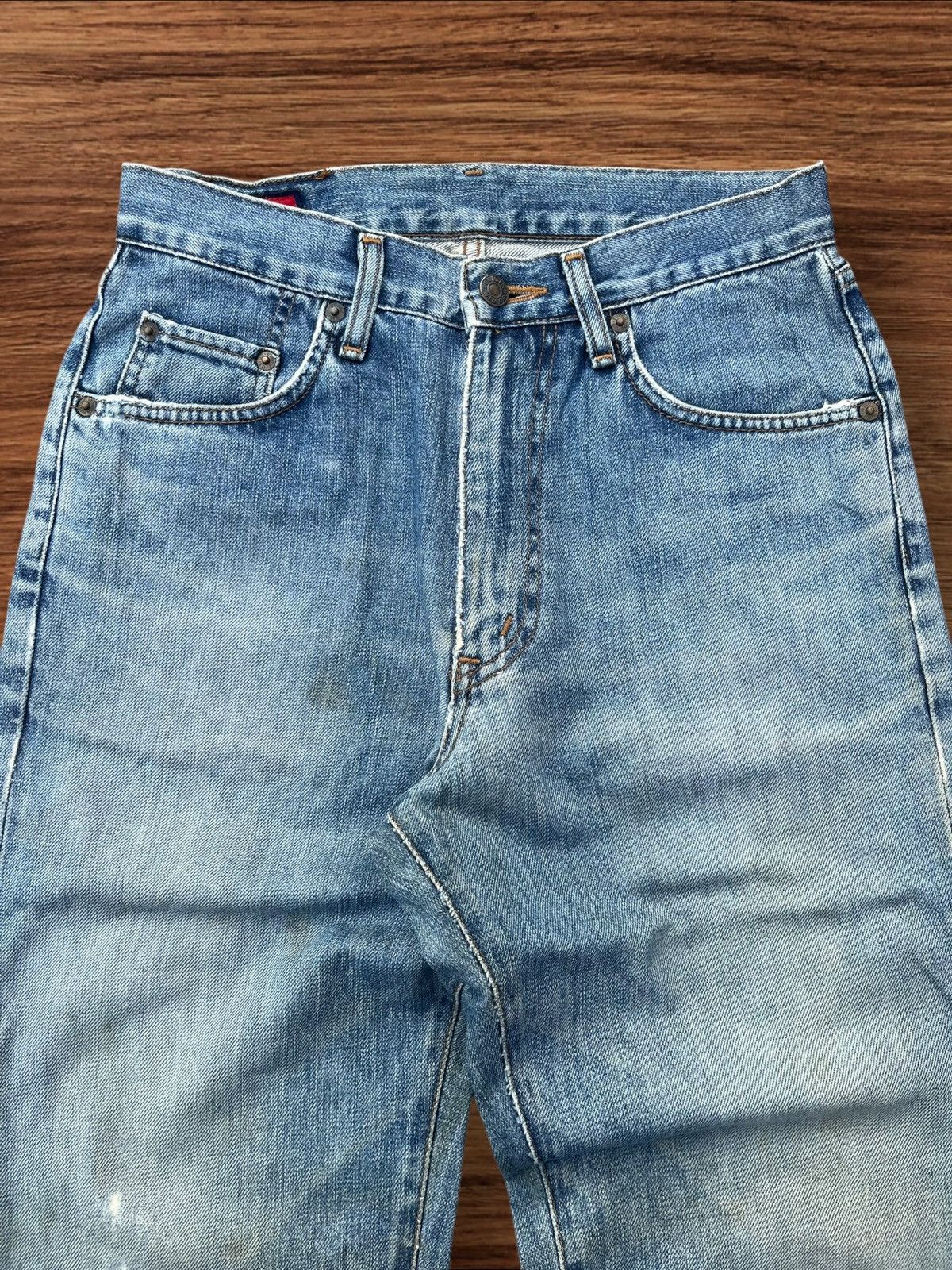 Edwin × Japanese Brand Vintage Japanese Brand Blue Washed Distressed Straight Jeans Size US 28 / EU 44 - 3 Thumbnail