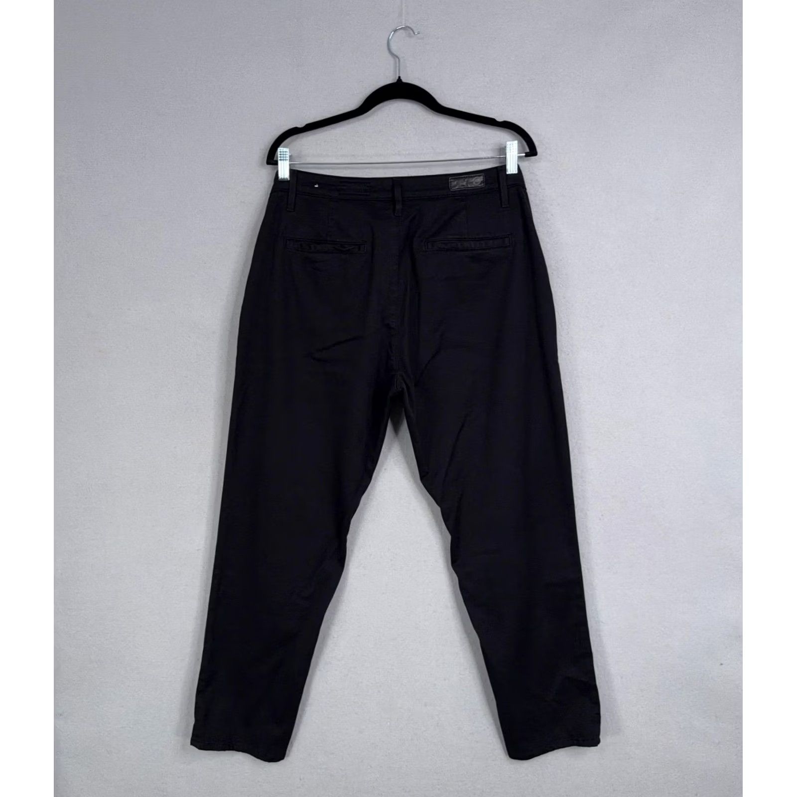 Vintage AG Adriano Goldschmied Caden Trouser Pants Womens 32 Black Stretch Twill Casual Size 24" / US 00 / IT 34 - 6 Thumbnail