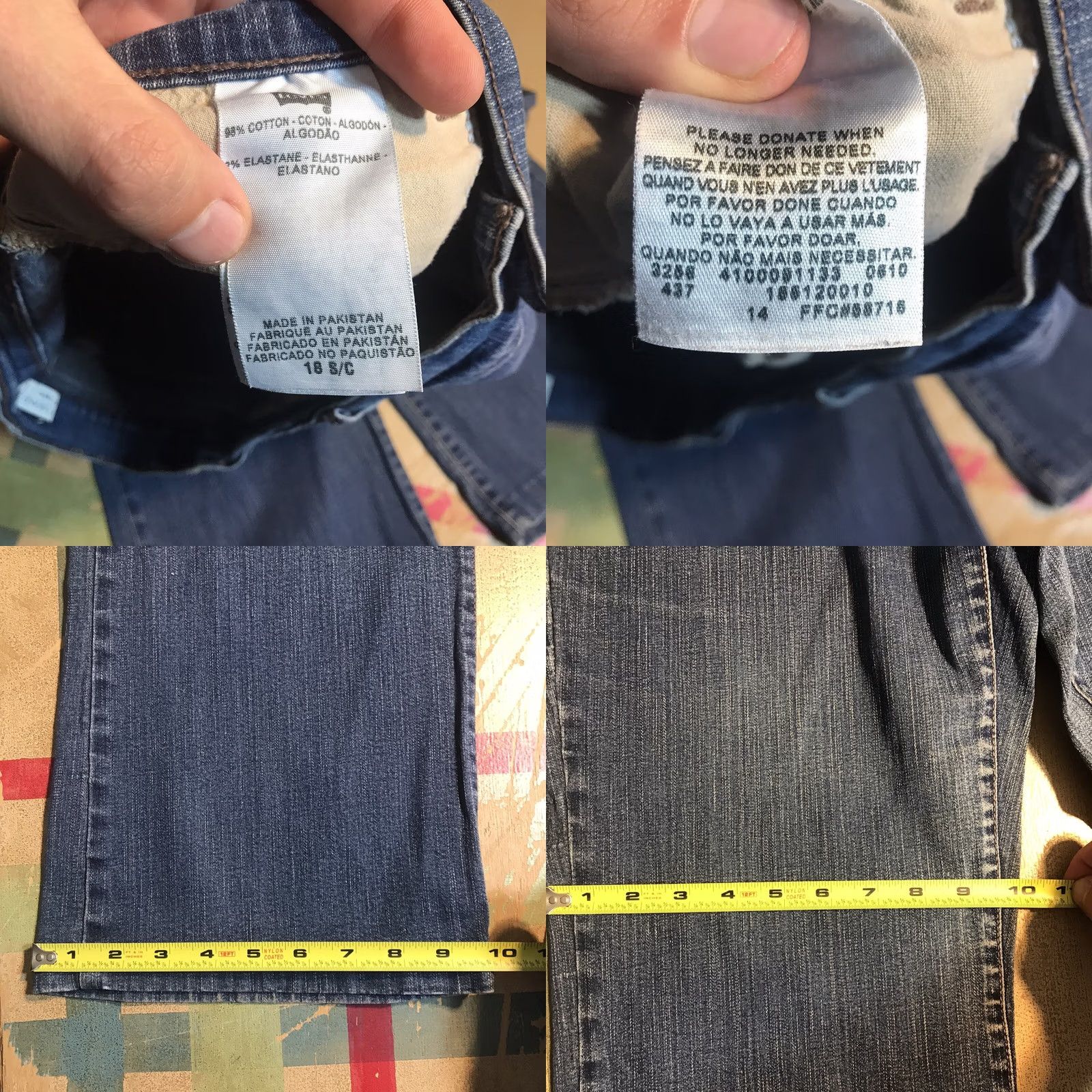 Levi's VINTAGE Levi's 512 Jeans Womens Regular Slim Straight 18 Inseam 26 Blue Denim 100% Cotton Bohemian 80s 90s Classic Hemmed Size 40" / US 18 - 8 Thumbnail