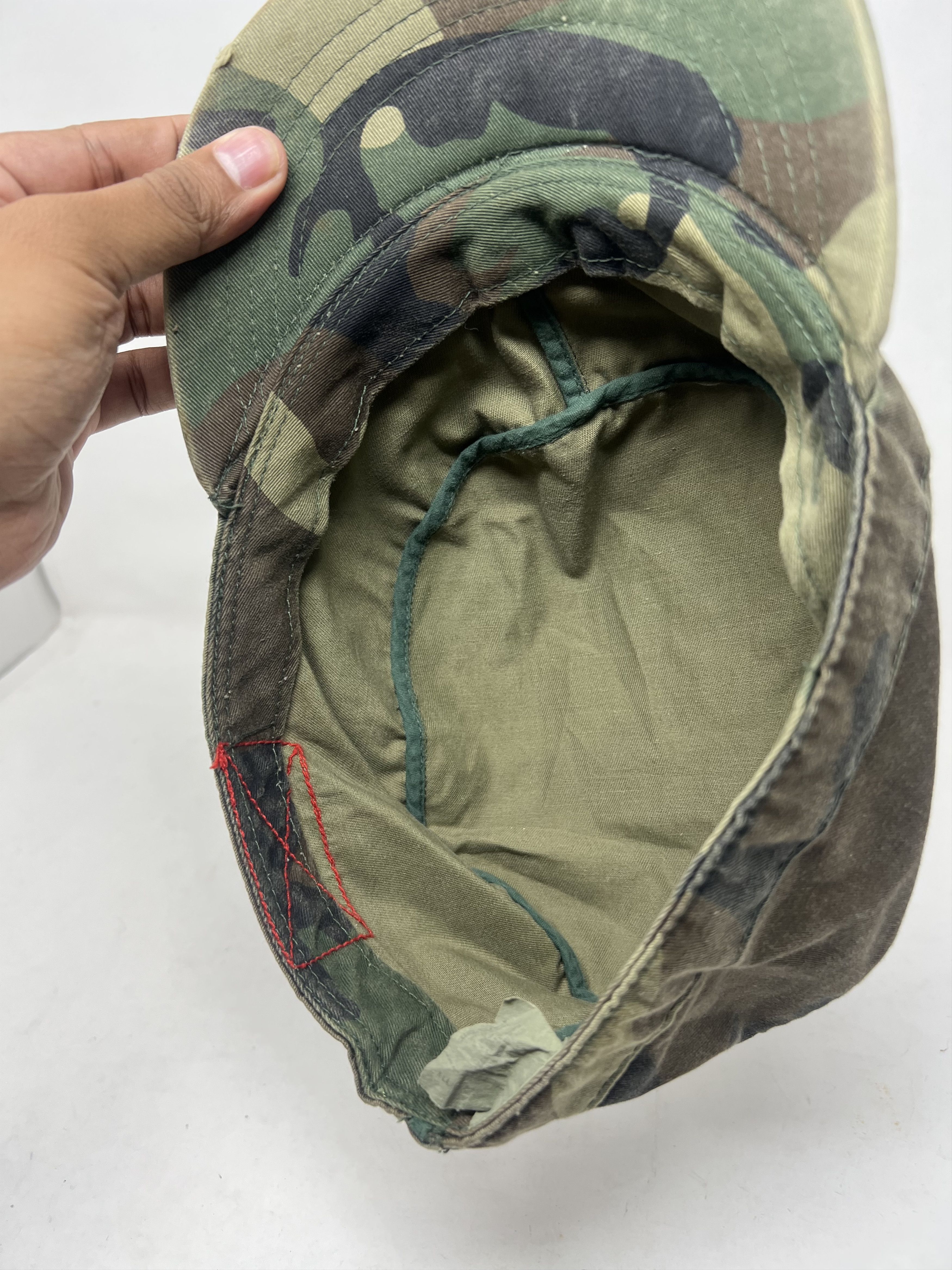 Vintage Vintage Millitary Woodland Distressed Fitted Hat Size ONE SIZE - 9 Thumbnail