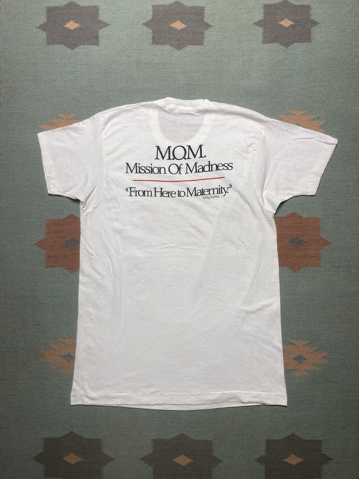 Vintage Vtg 80s t shirt mom mission of madness funny cotton baby XL Size US XL / EU 56 / 4 - 1 Thumbnail