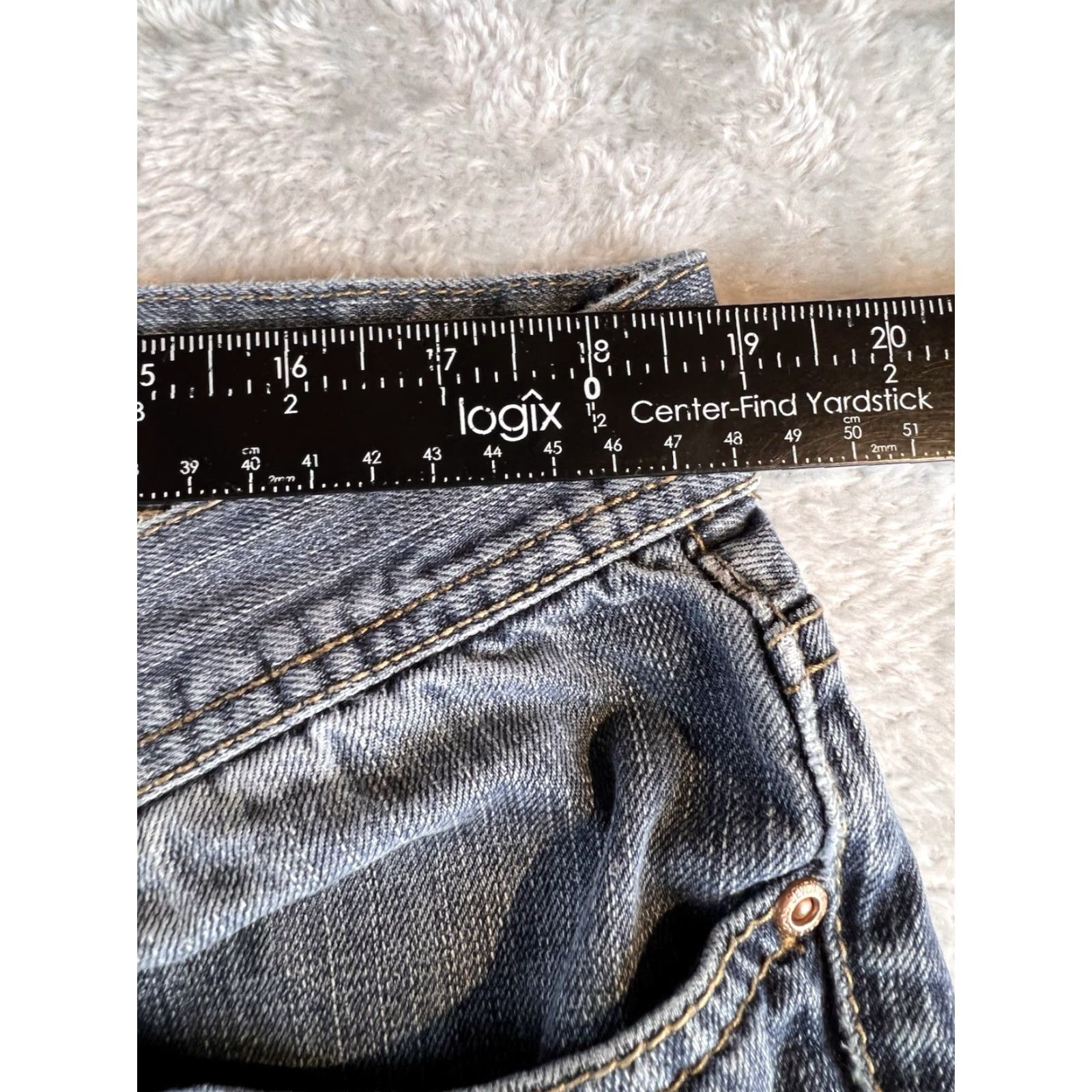 Vintage Seven7 Straight Jeans Mens 38X32 Blue Faded Embroidered Logo Y2K Vintage? No Size US 38 / EU 54 - 3 Thumbnail