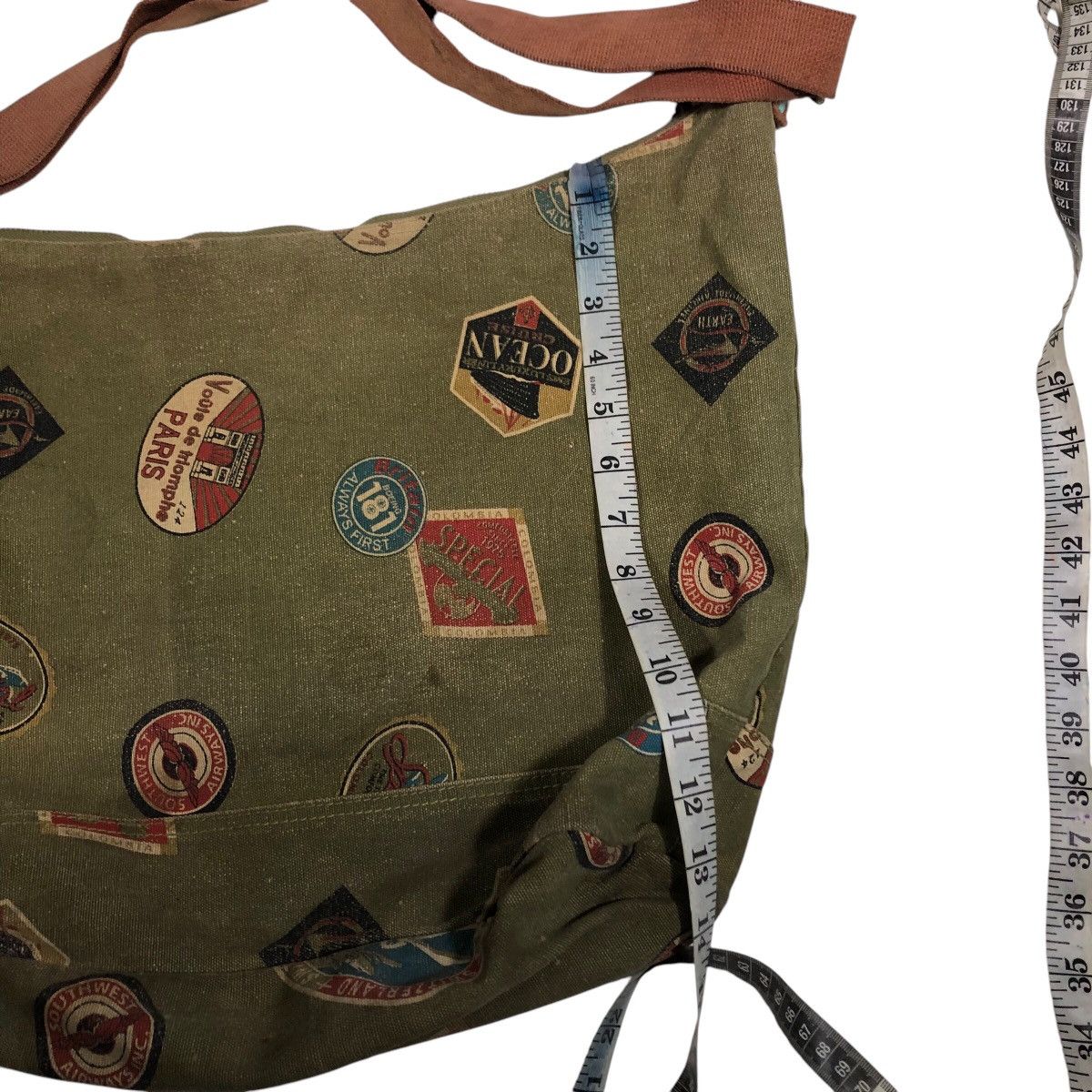 Japanese Brand 📌Vintage Sling Bag Earth Made Overprint Design Streetwear Size ONE SIZE - 12 Thumbnail
