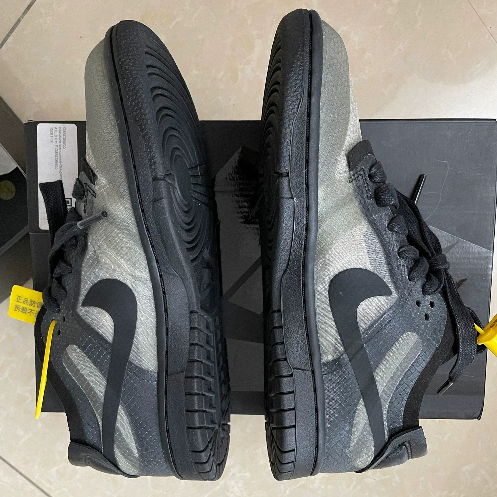 Nike CDG x Nike Dunk Low Transparent Black/Gray 38 CZ2675-001 New Size US 7 / IT 37 - 3 Thumbnail