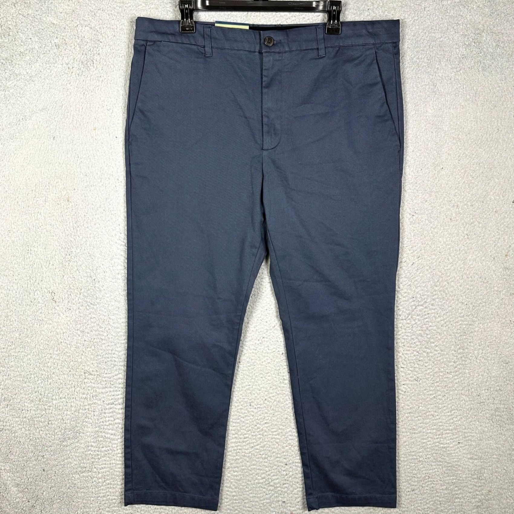 Vintage Goodfellow & Co Comfort Wear Chino Pants Men 38X30 Navy Blue Slim Knit? Size US 38 / EU 54 - 2 Thumbnail
