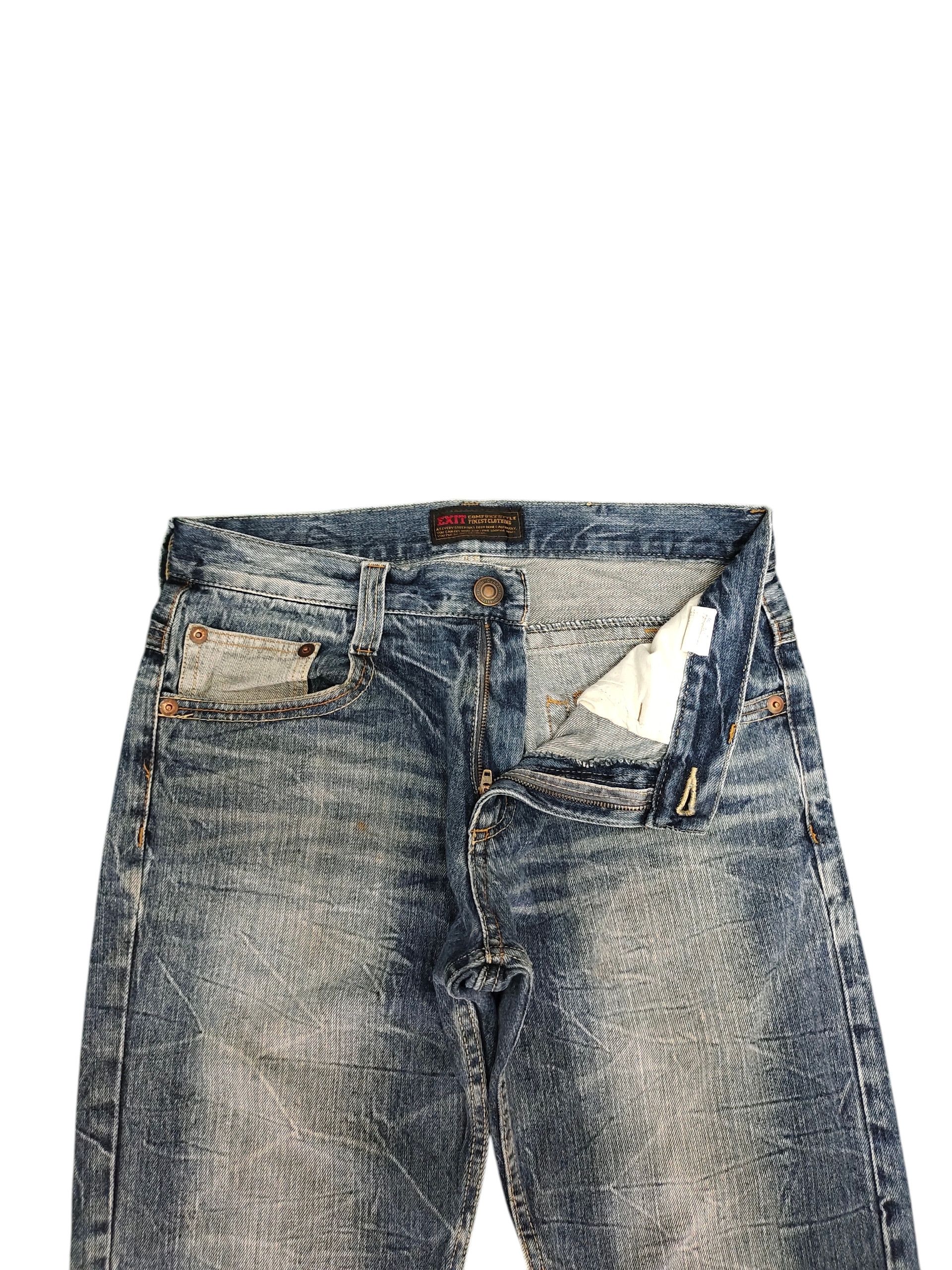Le Grande Bleu (L.G.B.) Vintage Exit Japan Clawmark Distress Faded Denim Jeans Size US 30 / EU 46 - 7 Thumbnail