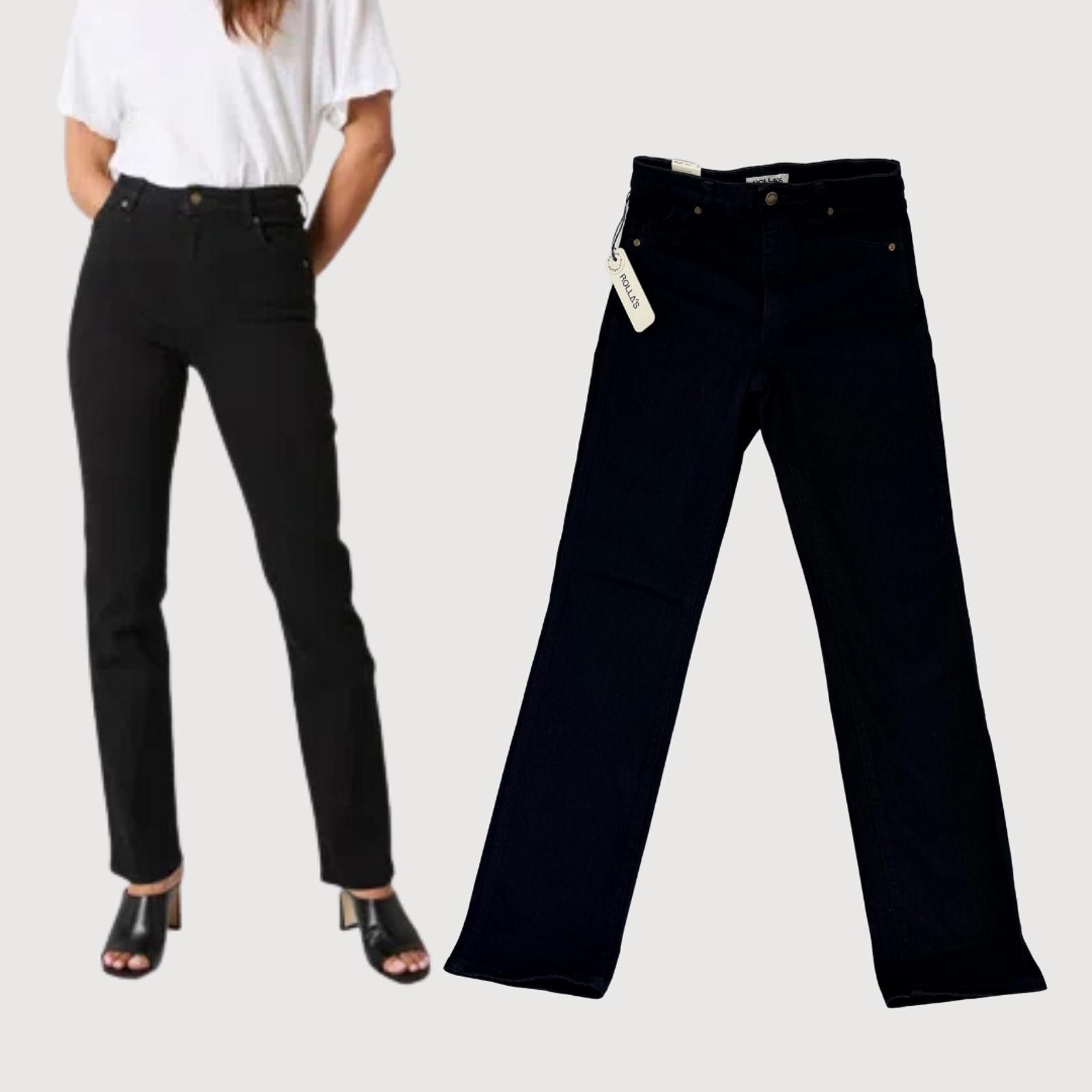 Rolla's Rolla's Original Straight Jeans High Rise Black 27 NWT Size 27" / US 4 / IT 40 - 1 Thumbnail