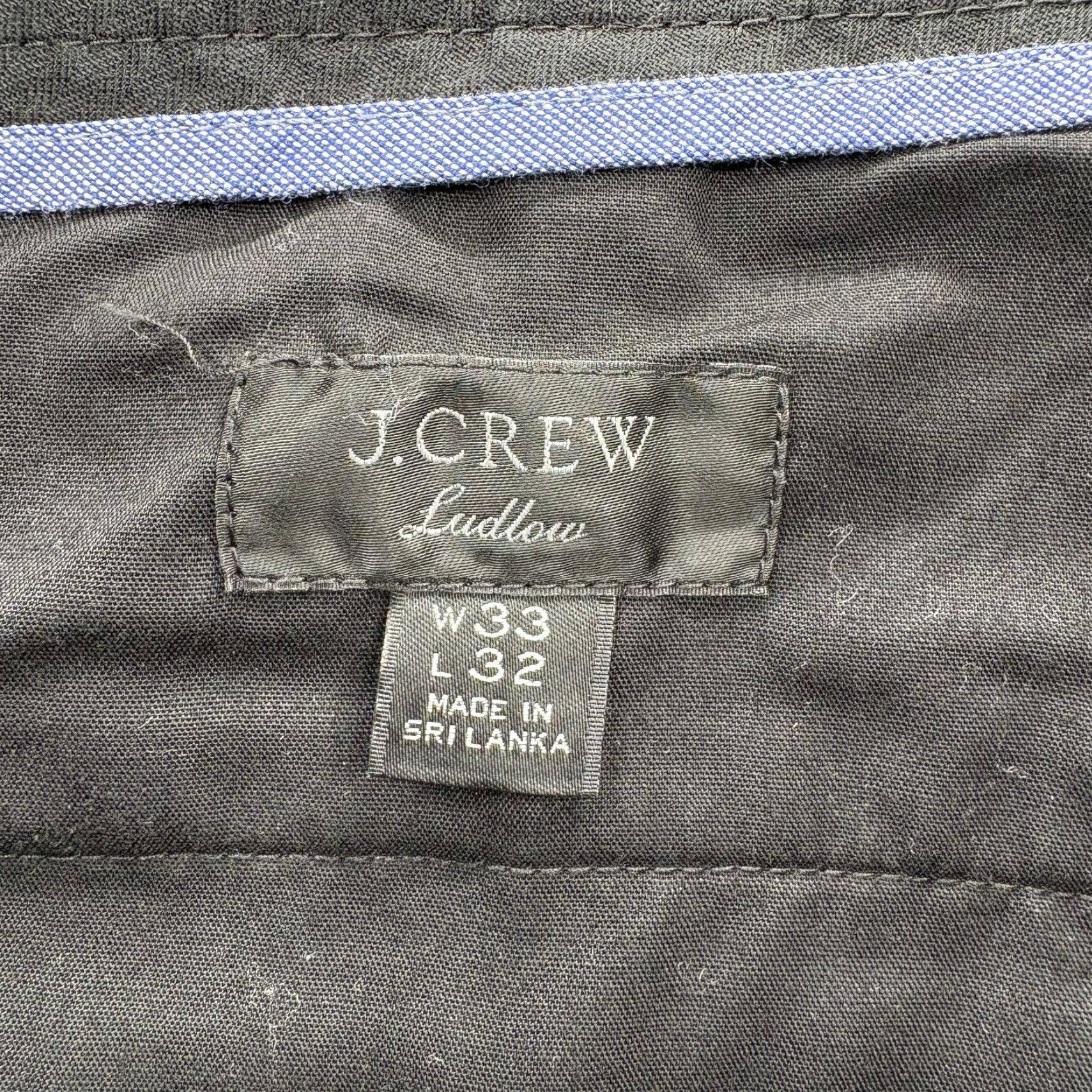 J.Crew J.Crew Ludlow Dress Pants Mens 33x32 Gray Slim Fit Stretch Cotton Blend Business Pants Size US 33 - 4 Thumbnail