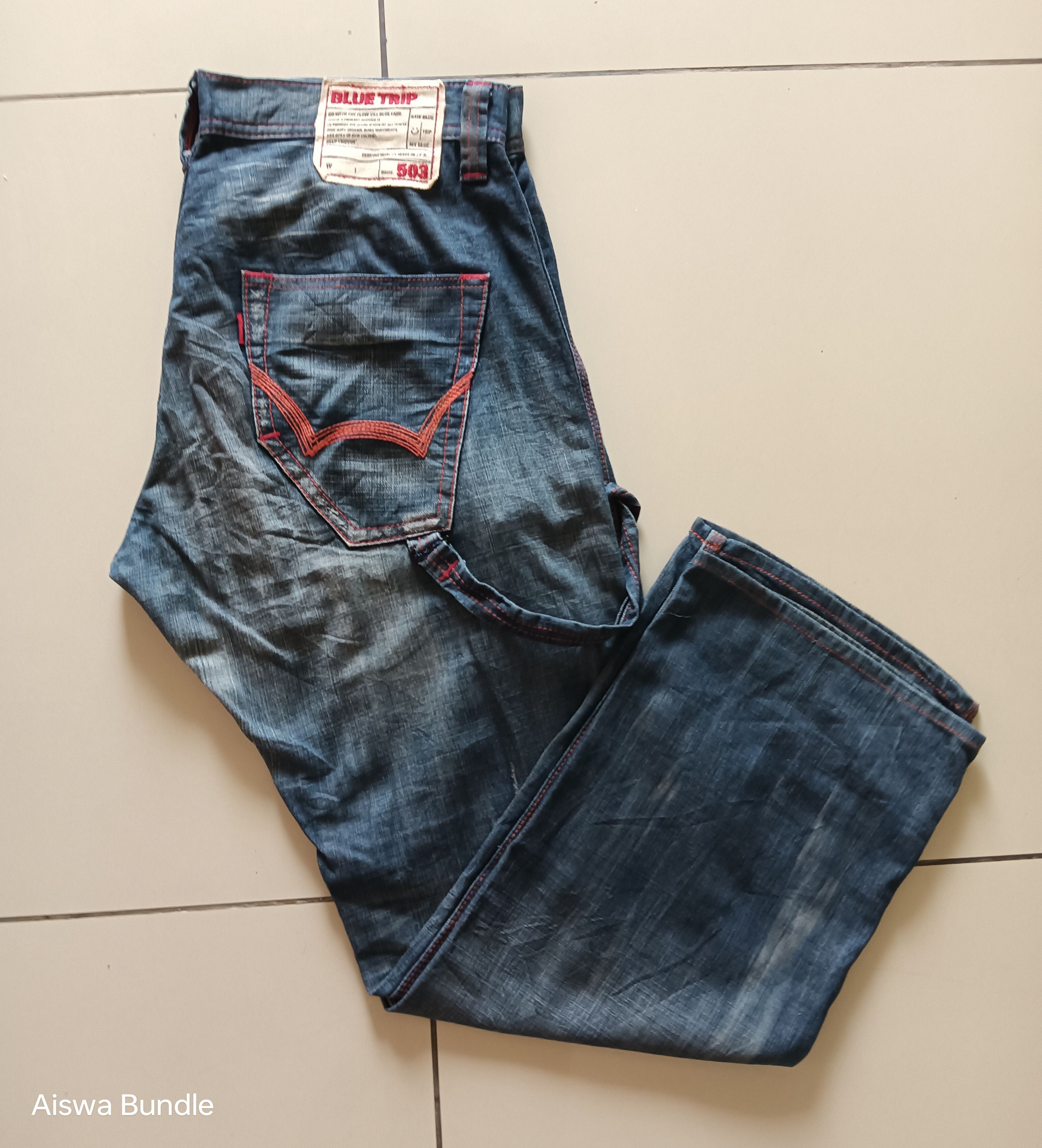 Edwin × Japanese Brand Edwin Blue Trip Distressed Denim Size US 38 / EU 54 - 6 Thumbnail