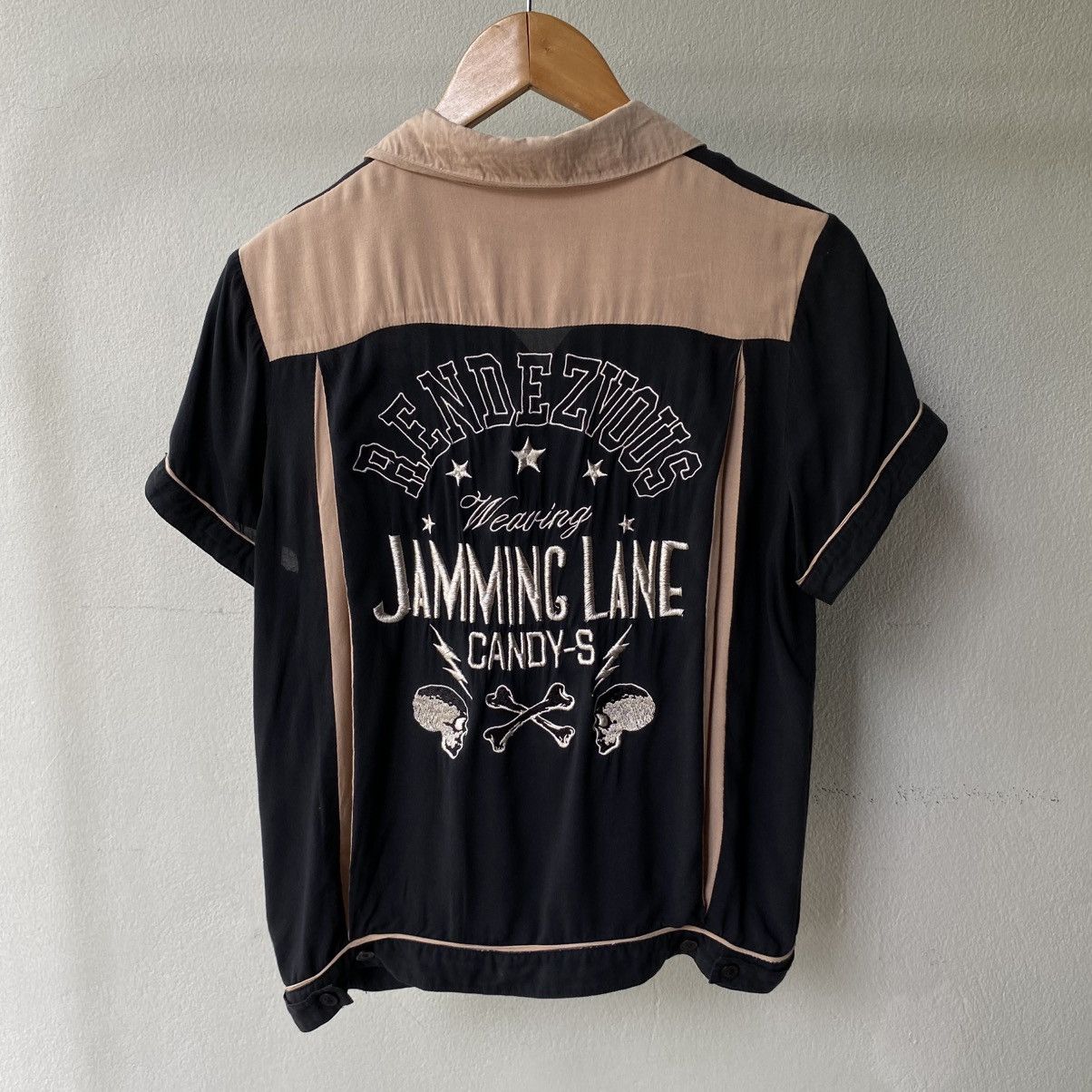 Japanese Brand Candy Stripper Jamming Lane Embroidered Bowling Shirt Size US M / EU 48-50 / 2 - 21 Thumbnail